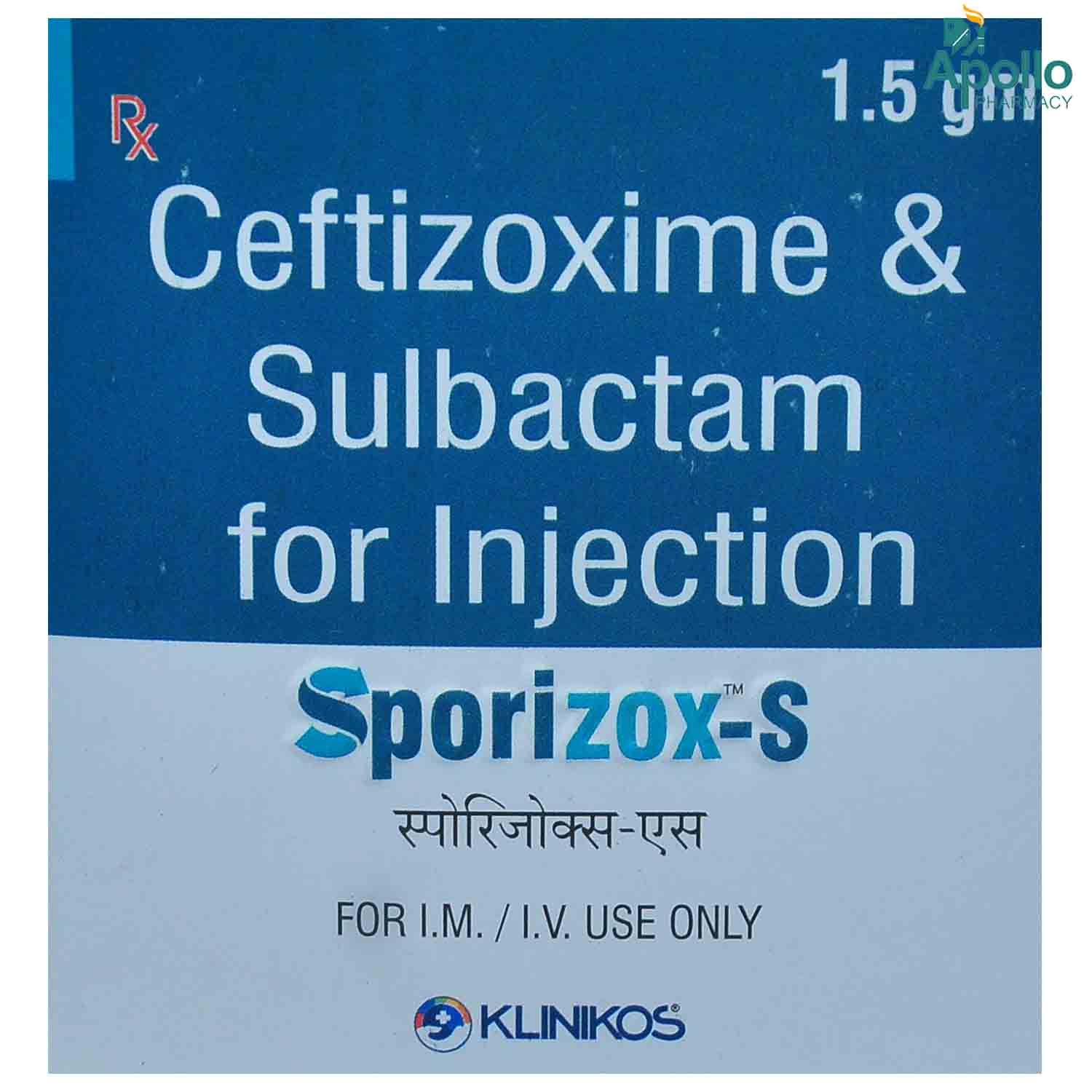 Buy Sporizox-S Injection 1.5 gm Online