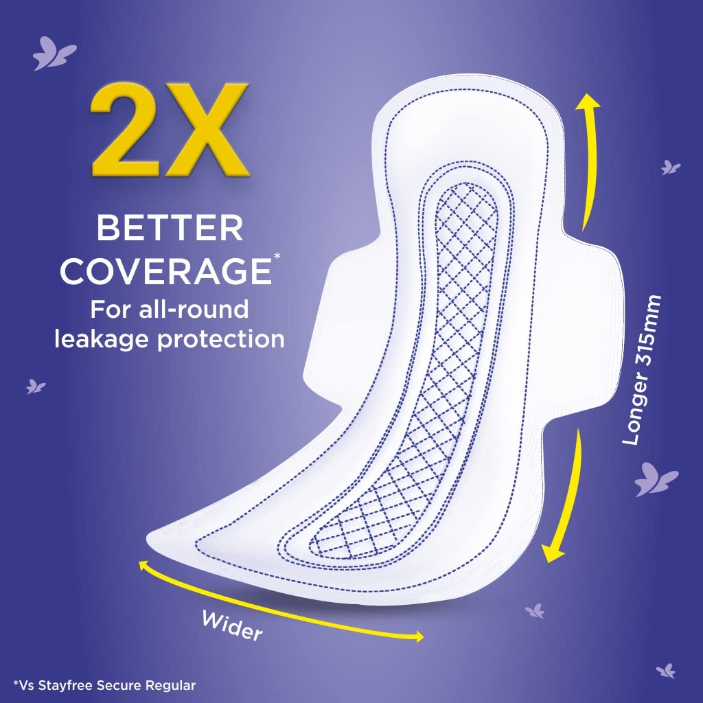 Stayfree Dry-Max All Night Ultra-Dry Pads With Wings XL, 28 Count, Pack of 1 Stayfree Dry-Max All Night Ultra-Dry Pads With Wings XL, 28 Count, Pack of 1