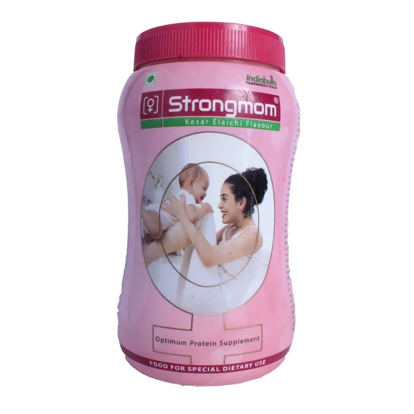 Strongmom Kesar Elaichi Flavour Powder 200 gm, Pack of 1