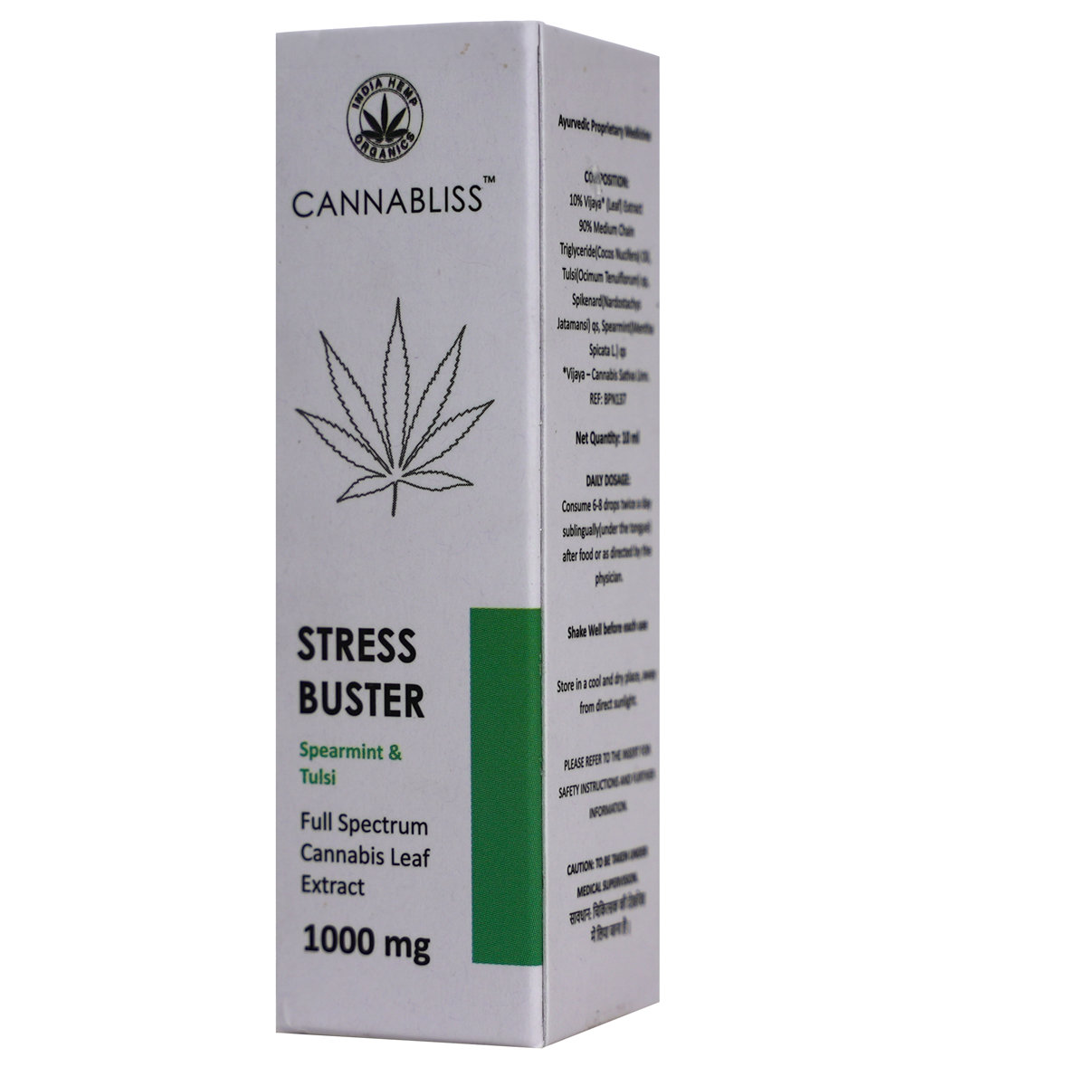 Cannabliss Stress Buster 1000 mg Oil, 10 ml, Pack of 1 Cannabliss Stress Buster 1000 mg Oil, 10 ml, Pack of 1