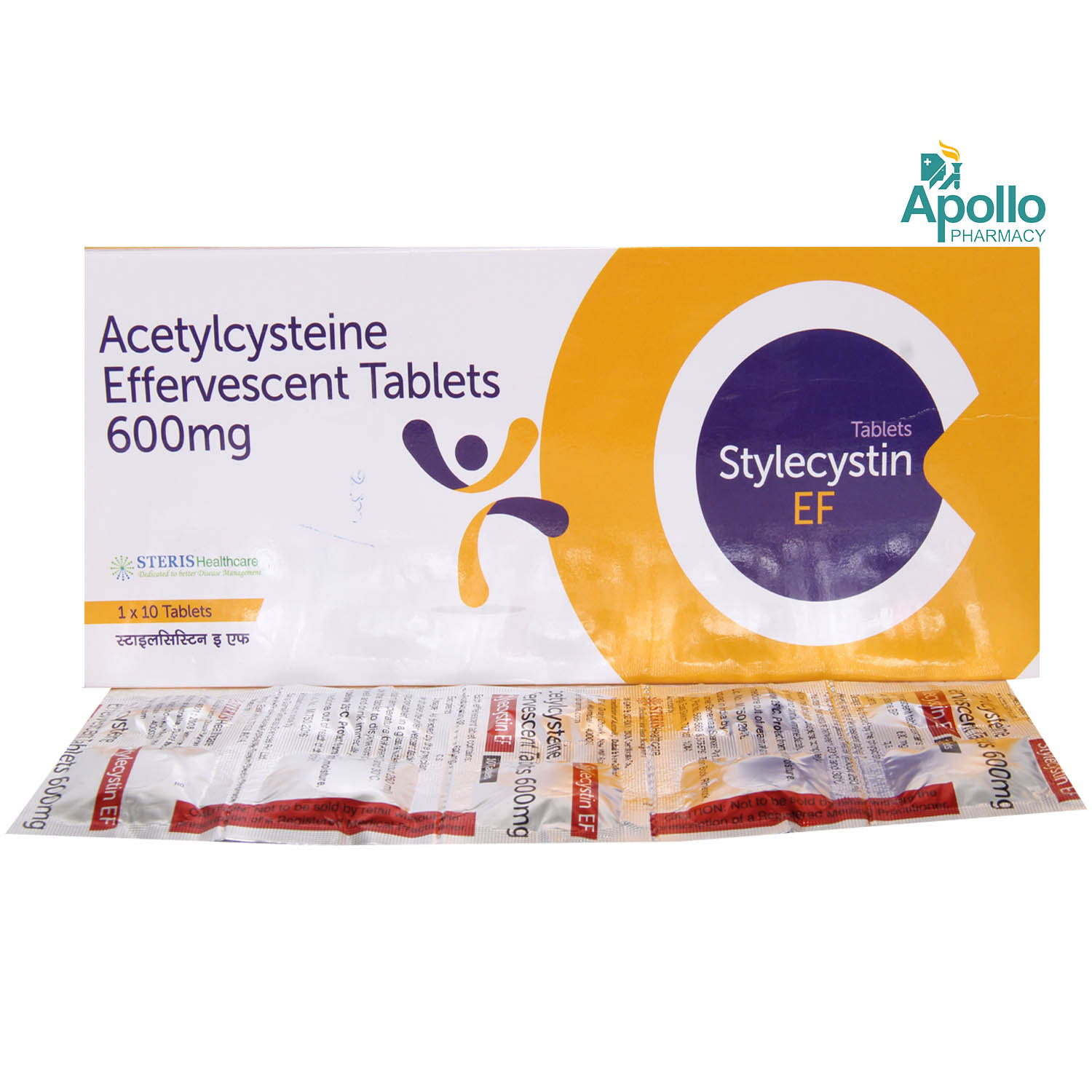 Stylecystin 600 mg Effervescent Orange Flavour Tablet 10's, Pack of 10 TABLETS Stylecystin 600 mg Effervescent Orange Flavour Tablet 10's, Pack of 10 TABLETS