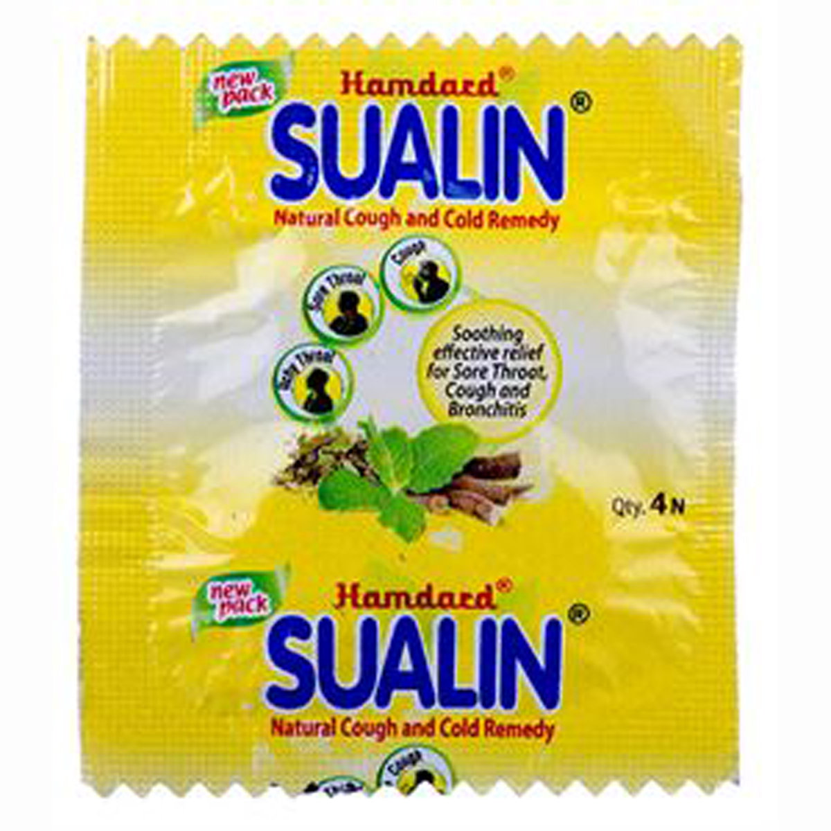 Hamdard Sualin Natiural Cough & Cold Remedy, 4 Tablets, Pack of 1 Hamdard Sualin Natiural Cough & Cold Remedy, 4 Tablets, Pack of 1