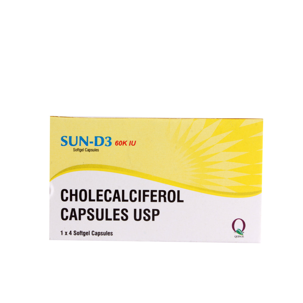 Sun D3 60K Capsule 4's, Pack of 4 Sun D3 60K Capsule 4's, Pack of 4