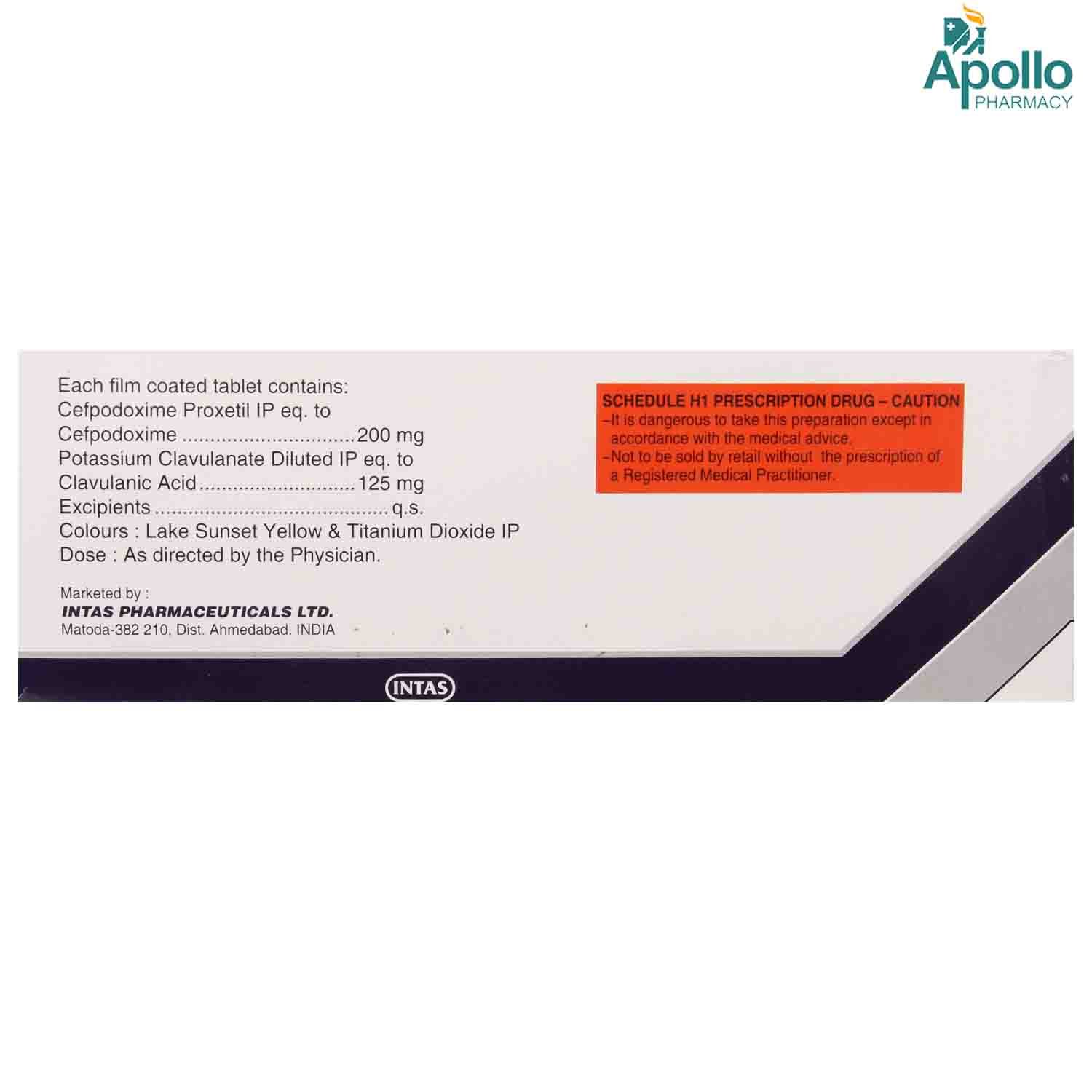 Suprapod-CV 200 Tablet 10's, Pack of 10 TabletS Suprapod-CV 200 Tablet 10's, Pack of 10 TabletS