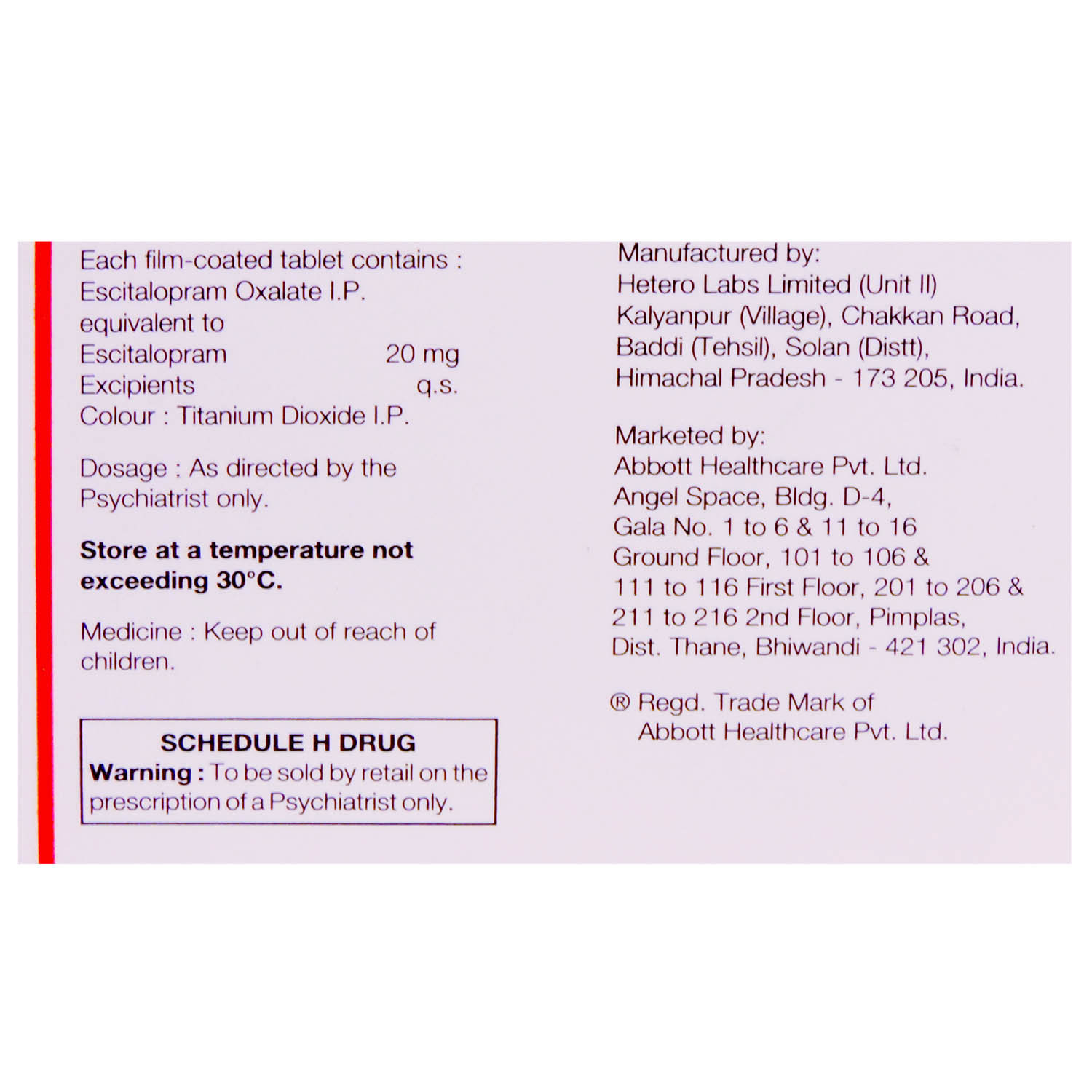 Szetalo 20 Tablet 10's, Pack of 10 TABLETS Szetalo 20 Tablet 10's, Pack of 10 TABLETS