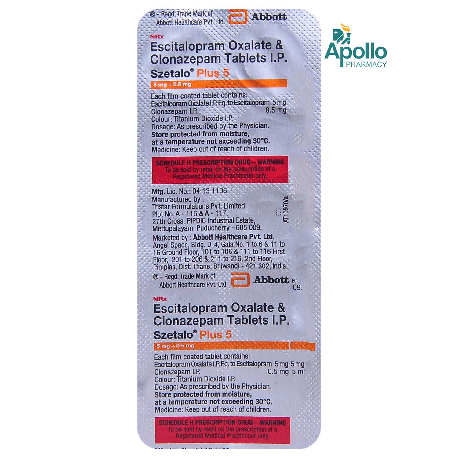 Szetalo Plus 5 mg Tablet 10's, Pack of 10 TabletS Szetalo Plus 5 mg Tablet 10's, Pack of 10 TabletS
