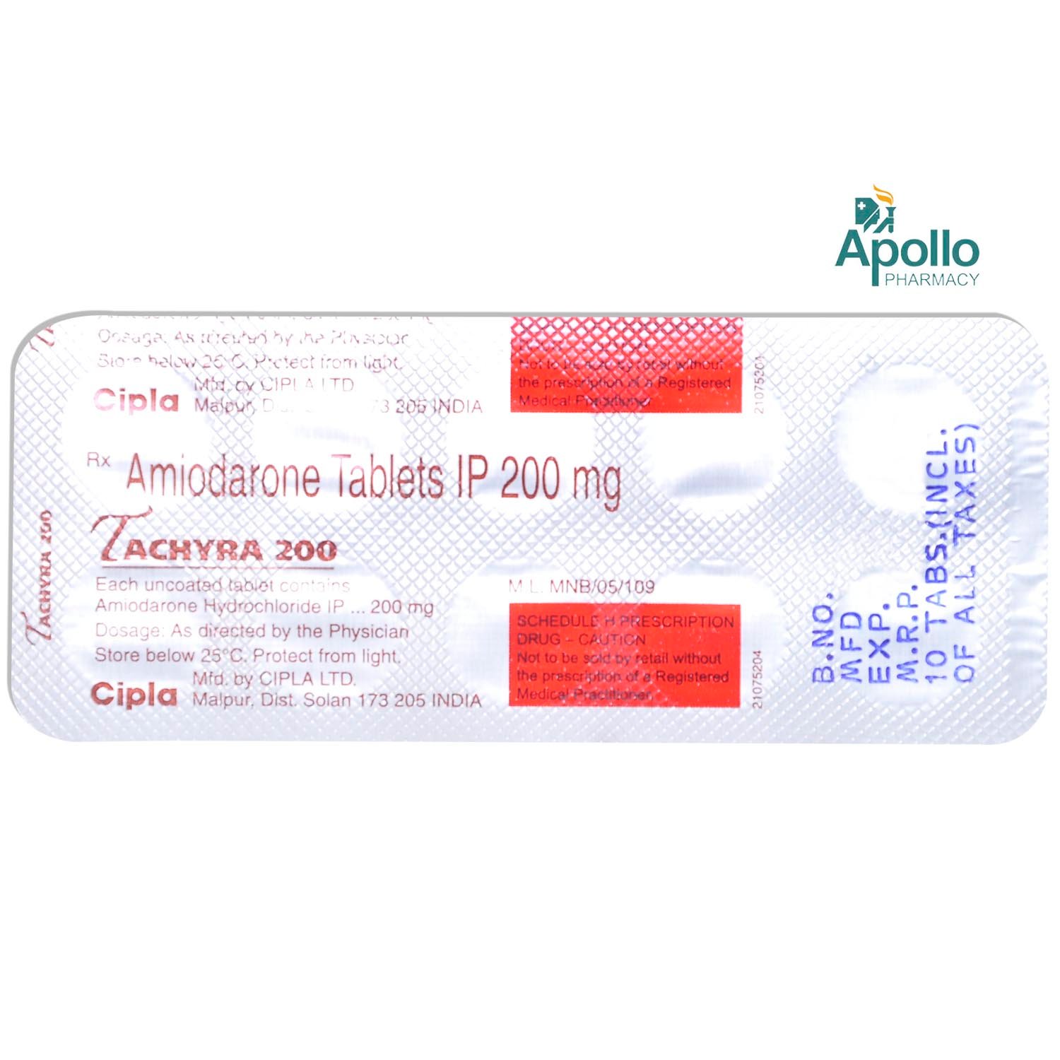 Tachyra 200 Tablet 10's, Pack of 10 TABLETS Tachyra 200 Tablet 10's, Pack of 10 TABLETS