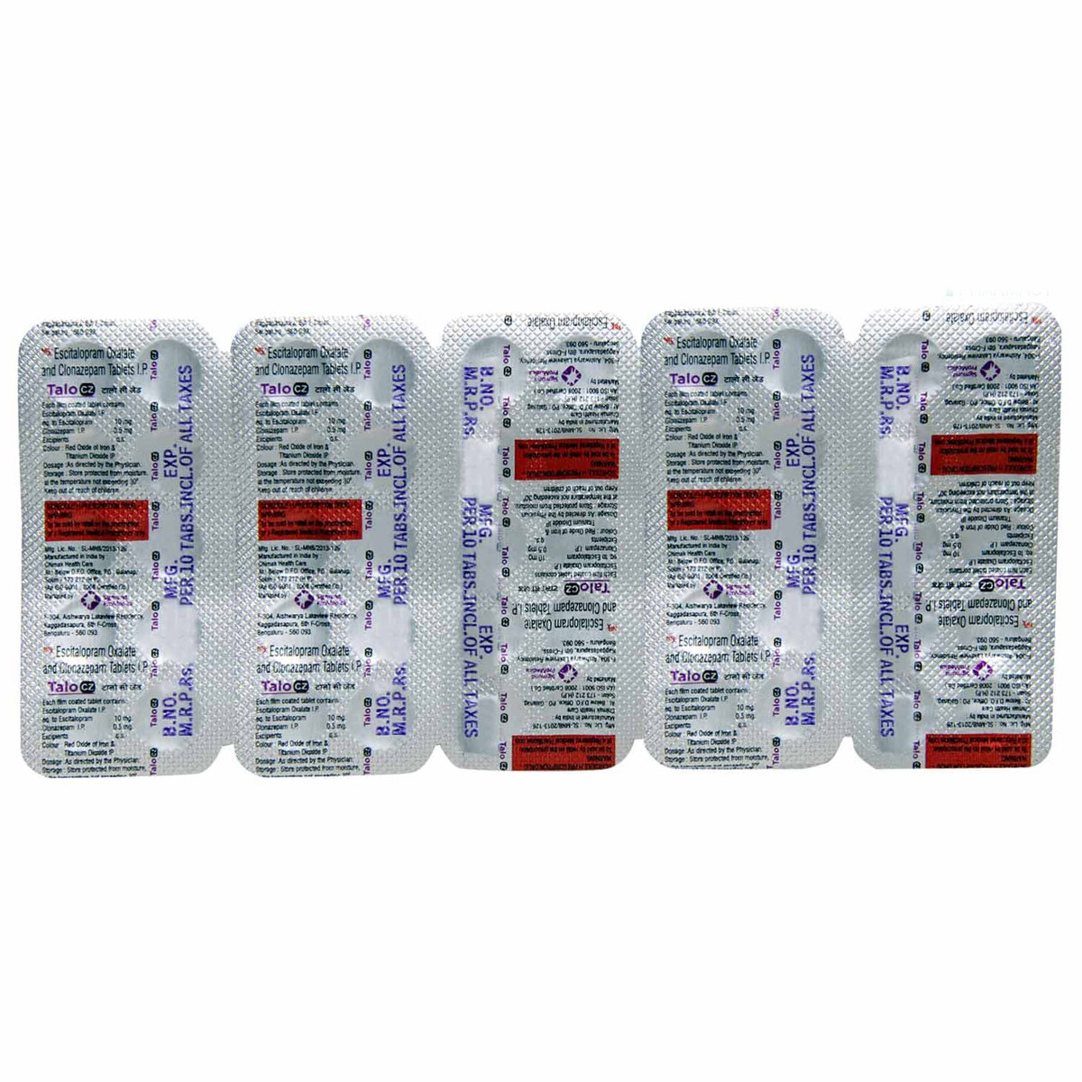 TALO CZ TABLET, Pack of 10 TABLETS TALO CZ TABLET, Pack of 10 TABLETS