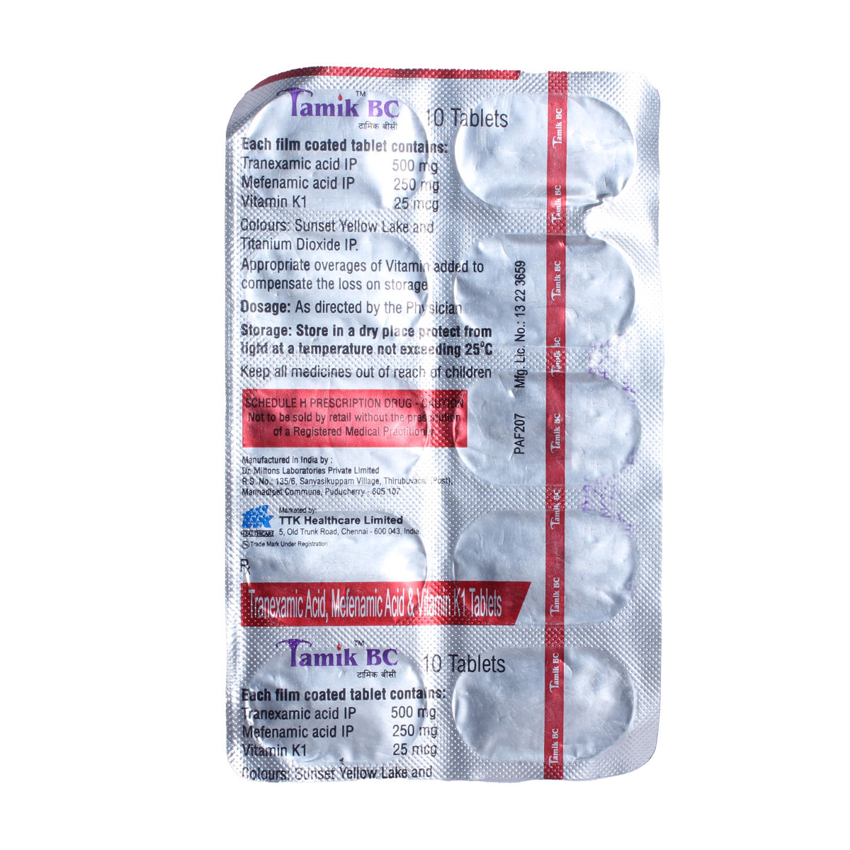 Buy Tamik BC Tablet 10's Online