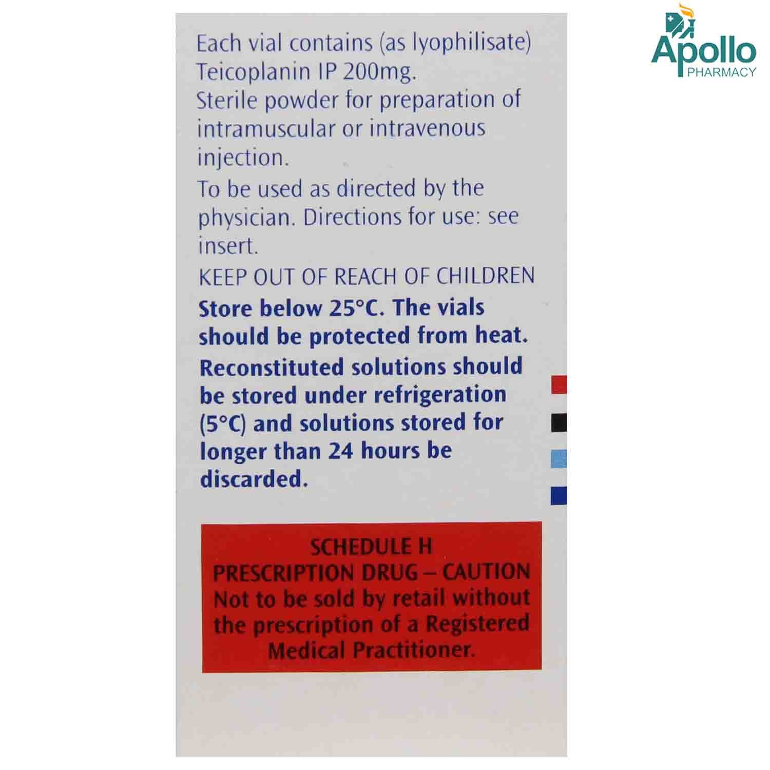 Targocid 200 mg Injection, Pack of 1 INJECTION Targocid 200 mg Injection, Pack of 1 INJECTION