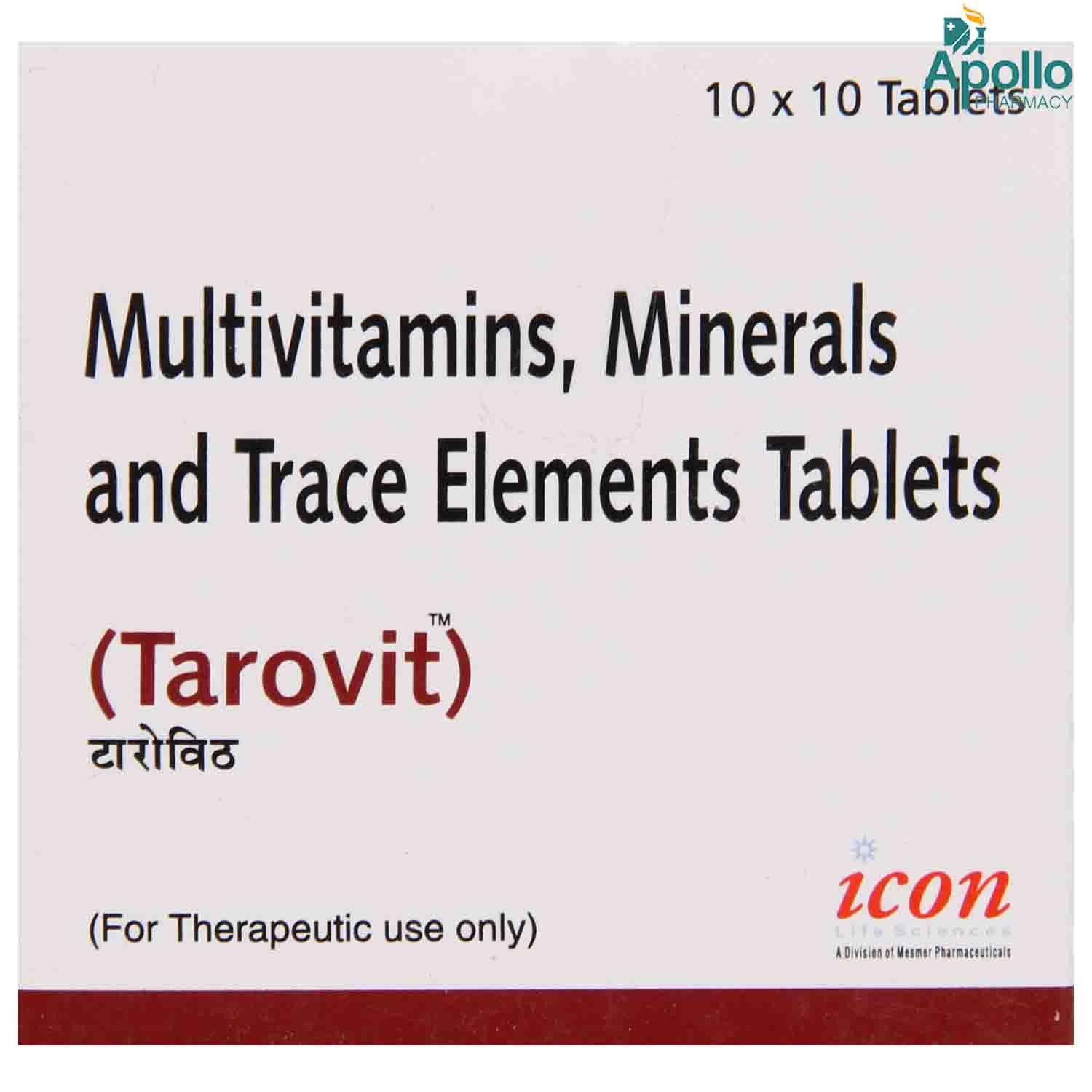 Buy Tarovit Tablet 10's Online