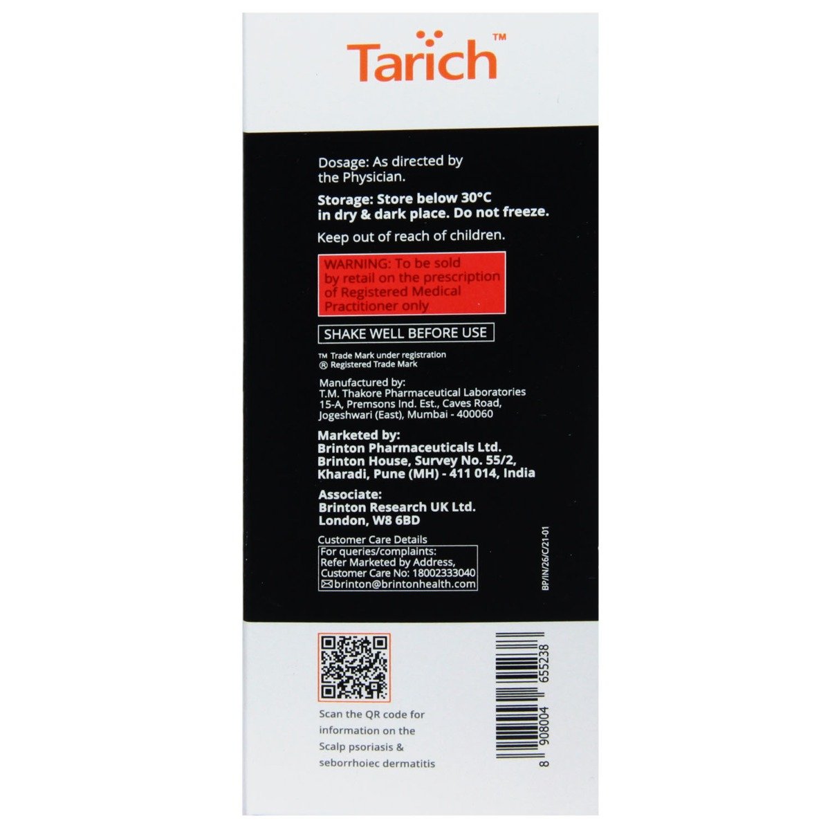 Tarich Solution 100 ml, Pack of 1 SOLUTION Tarich Solution 100 ml, Pack of 1 SOLUTION