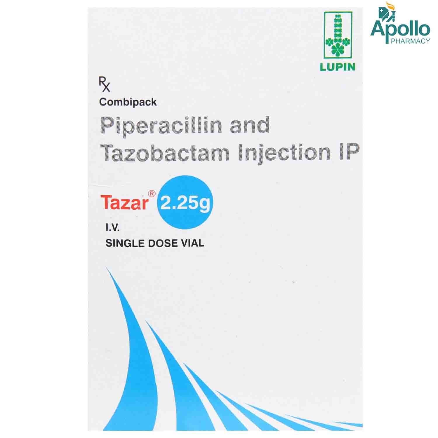 Tazar 2.25 gm Injection 1's, Pack of 1 Injection Tazar 2.25 gm Injection 1's, Pack of 1 Injection