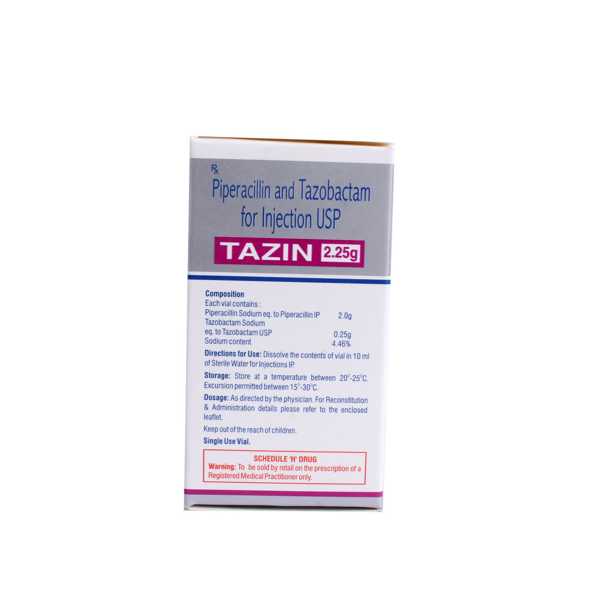 TAZIN INJECTION 2.25GM, Pack of 1 INJECTION TAZIN INJECTION 2.25GM, Pack of 1 INJECTION