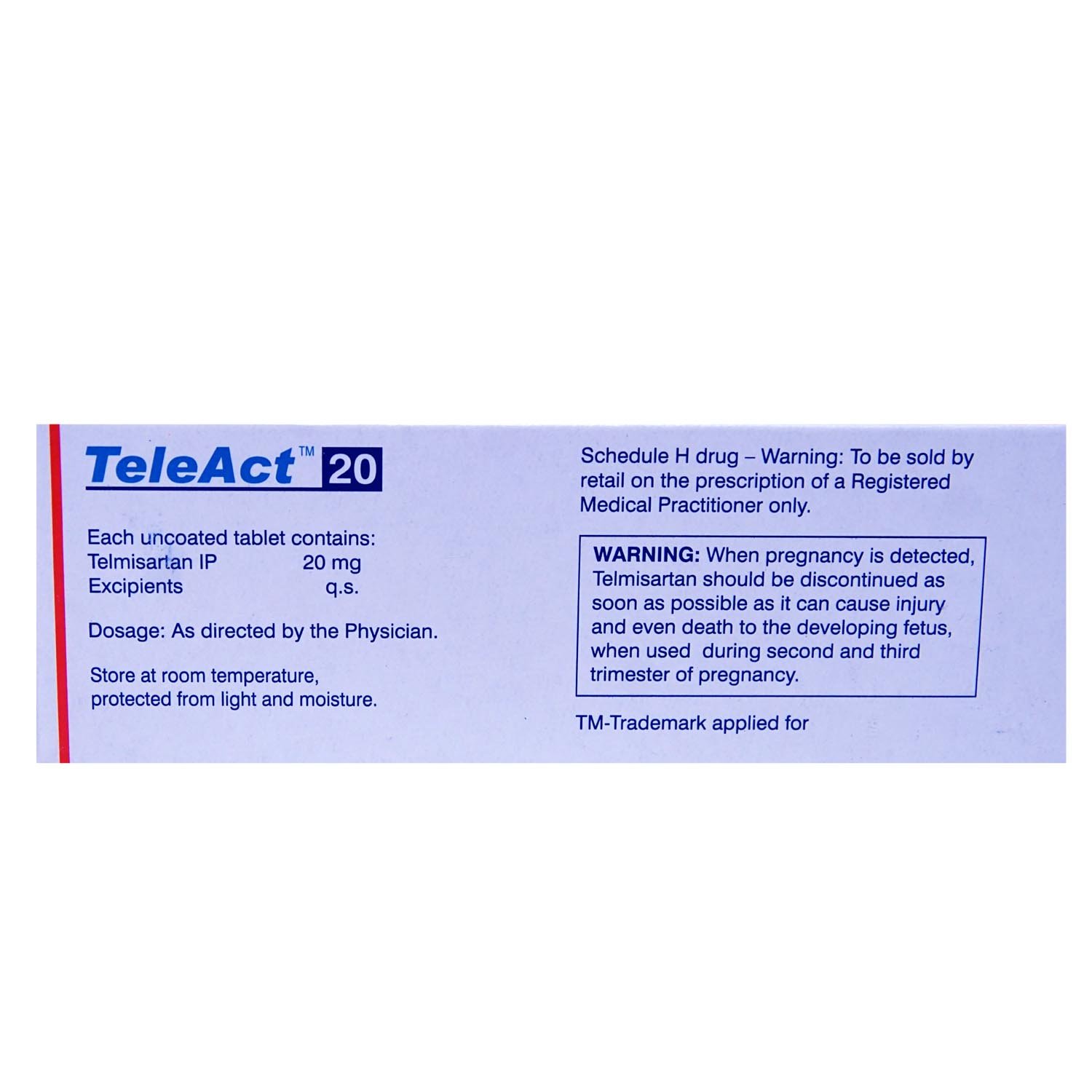 Teleact 20 Tablet 10's, Pack of 10 TABLETS Teleact 20 Tablet 10's, Pack of 10 TABLETS