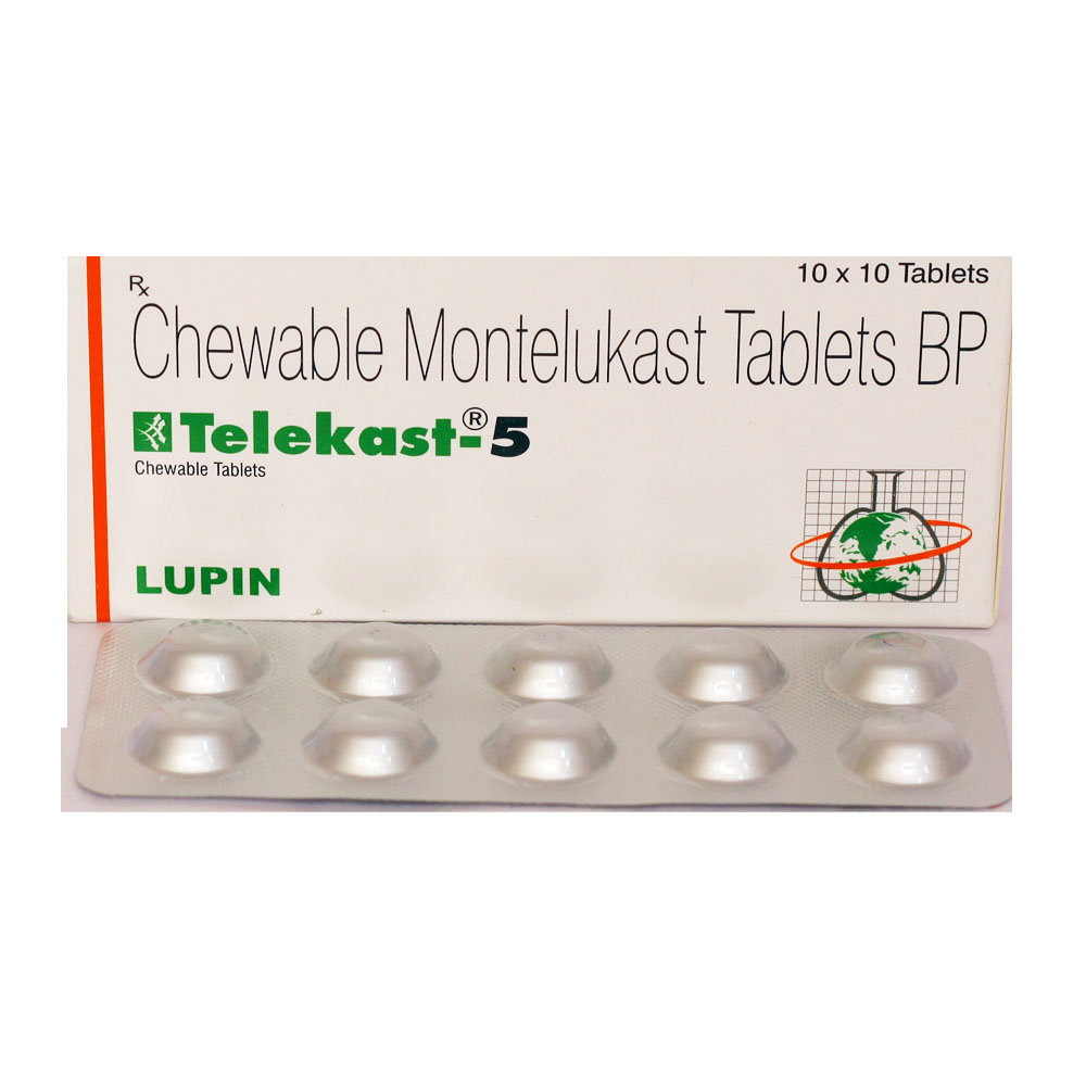 Telekast-5 Chewable Tablet 10's, Pack of 10 TABLETS Telekast-5 Chewable Tablet 10's, Pack of 10 TABLETS