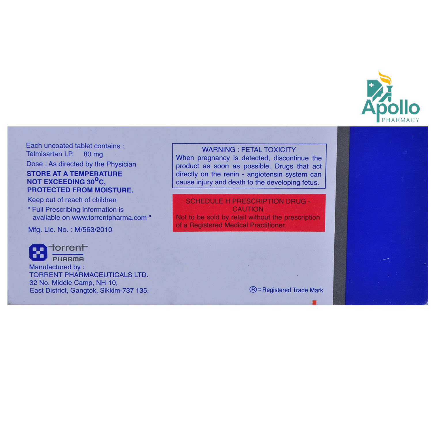 Telsar 80 Tablet 10's, Pack of 10 TABLETS Telsar 80 Tablet 10's, Pack of 10 TABLETS