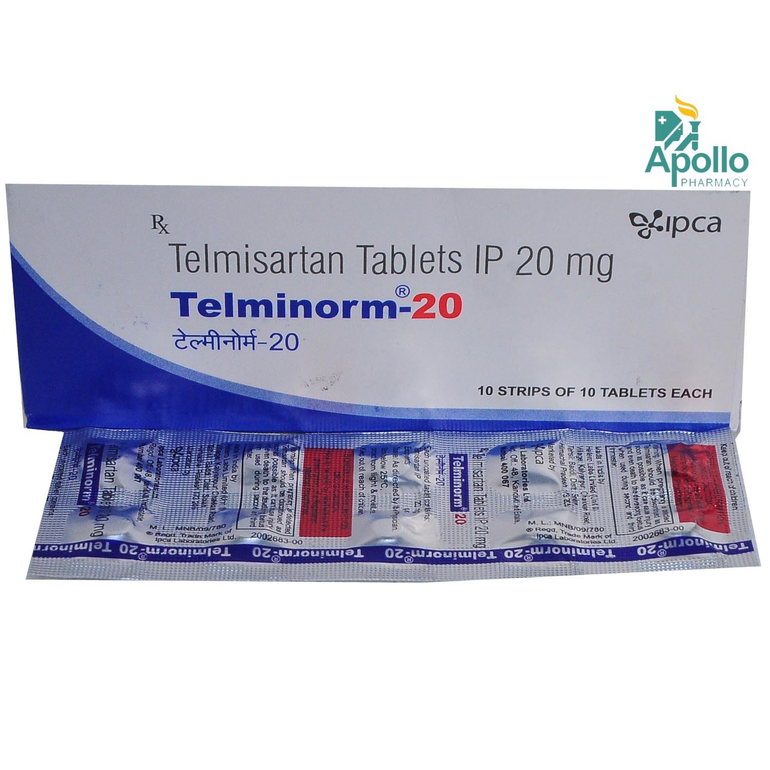Telminorm 20 Tablet 10's, Pack of 10 TABLETS Telminorm 20 Tablet 10's, Pack of 10 TABLETS