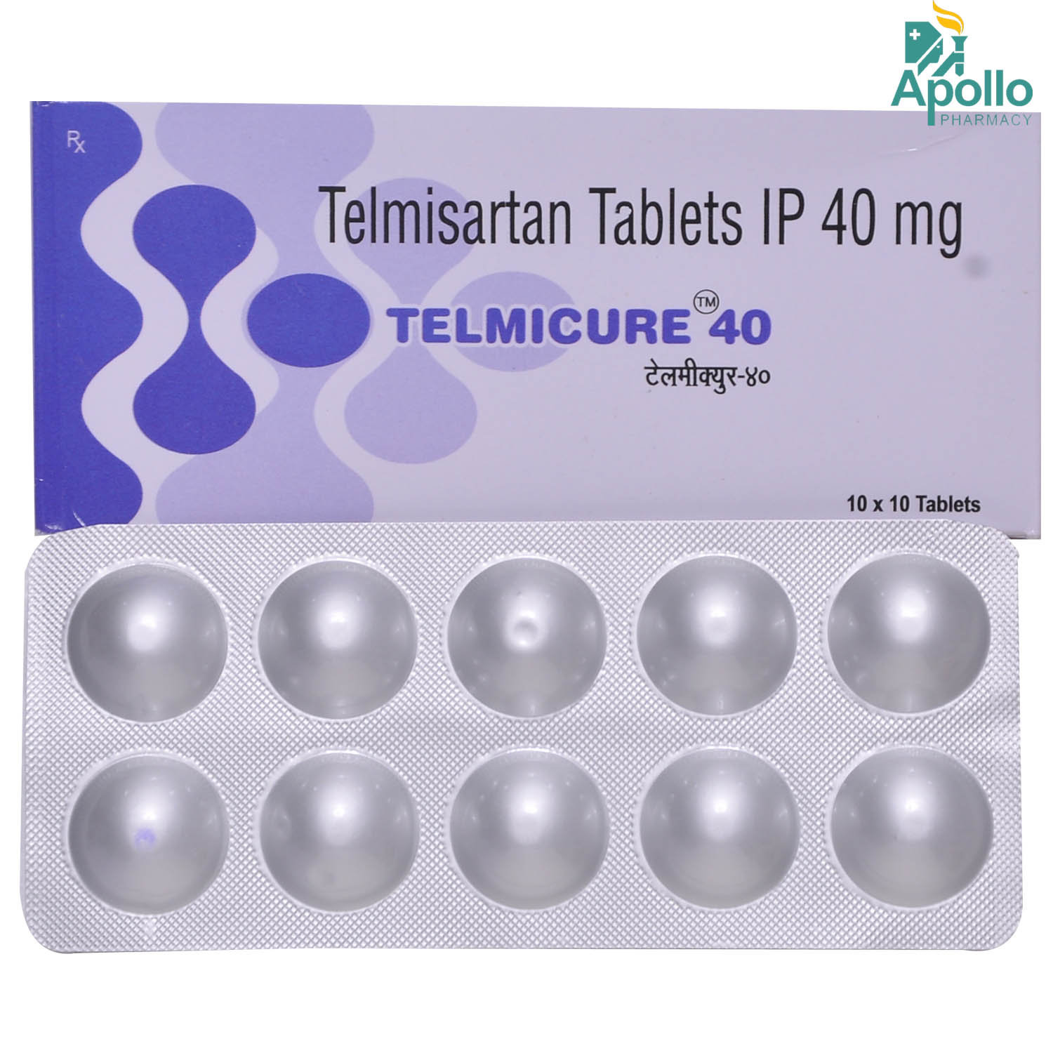 Telmicure 40 Tablet 10's, Pack of 10 TABLETS Telmicure 40 Tablet 10's, Pack of 10 TABLETS