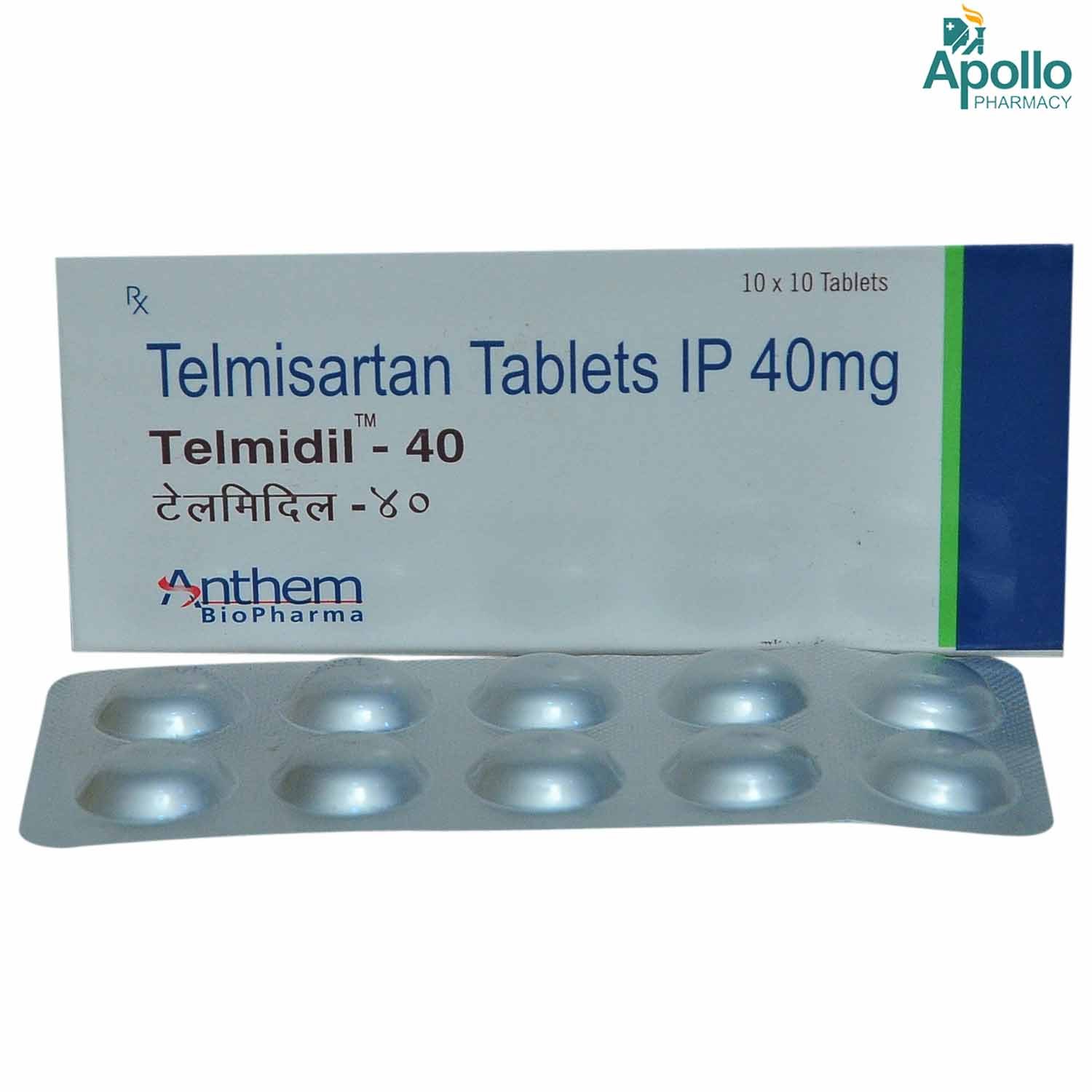 Telmidil 40 Tablet 10's, Pack of 10 TABLETS Telmidil 40 Tablet 10's, Pack of 10 TABLETS