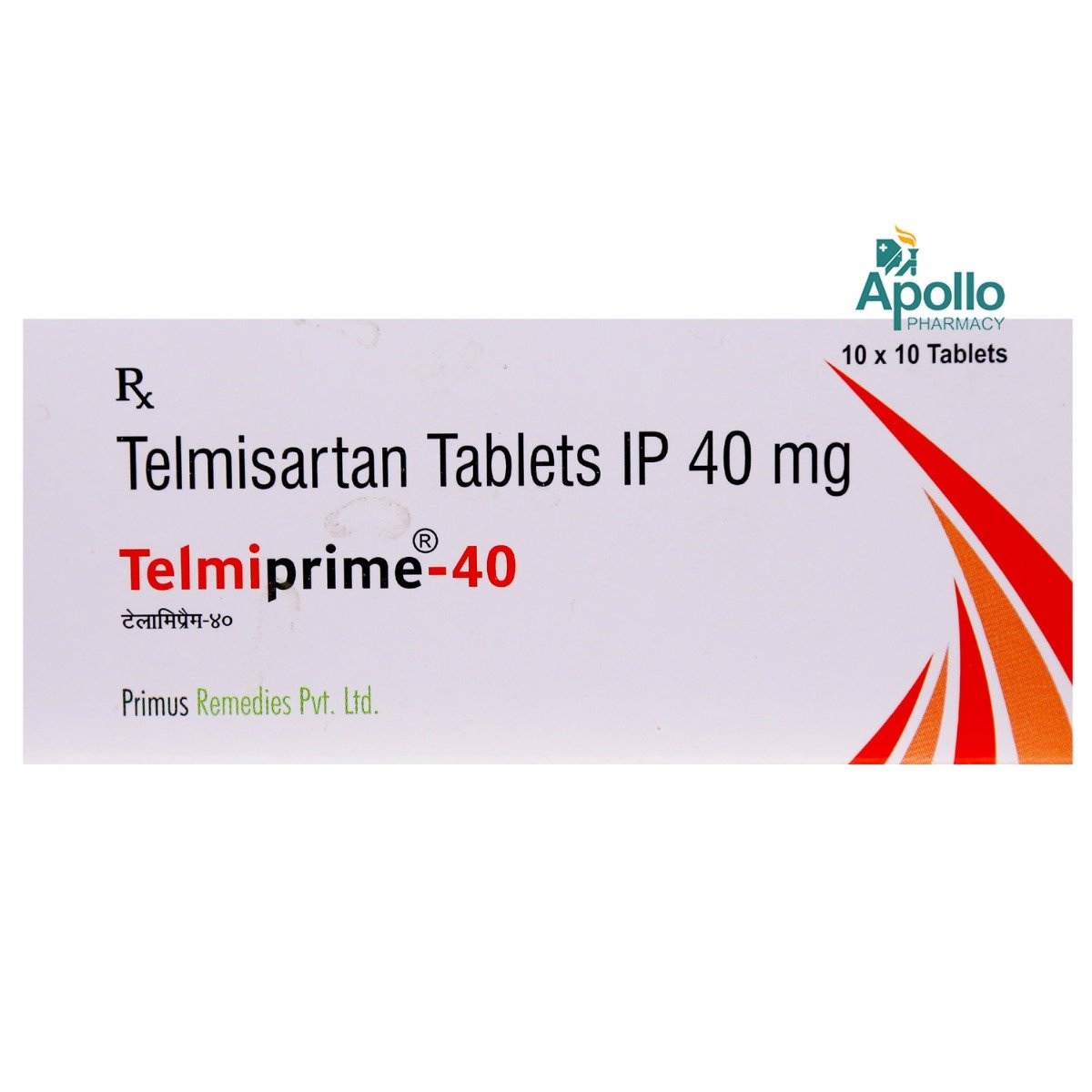 Telmiprime 40 mg Tablet 10's, Pack of 10 TABLETS Telmiprime 40 mg Tablet 10's, Pack of 10 TABLETS