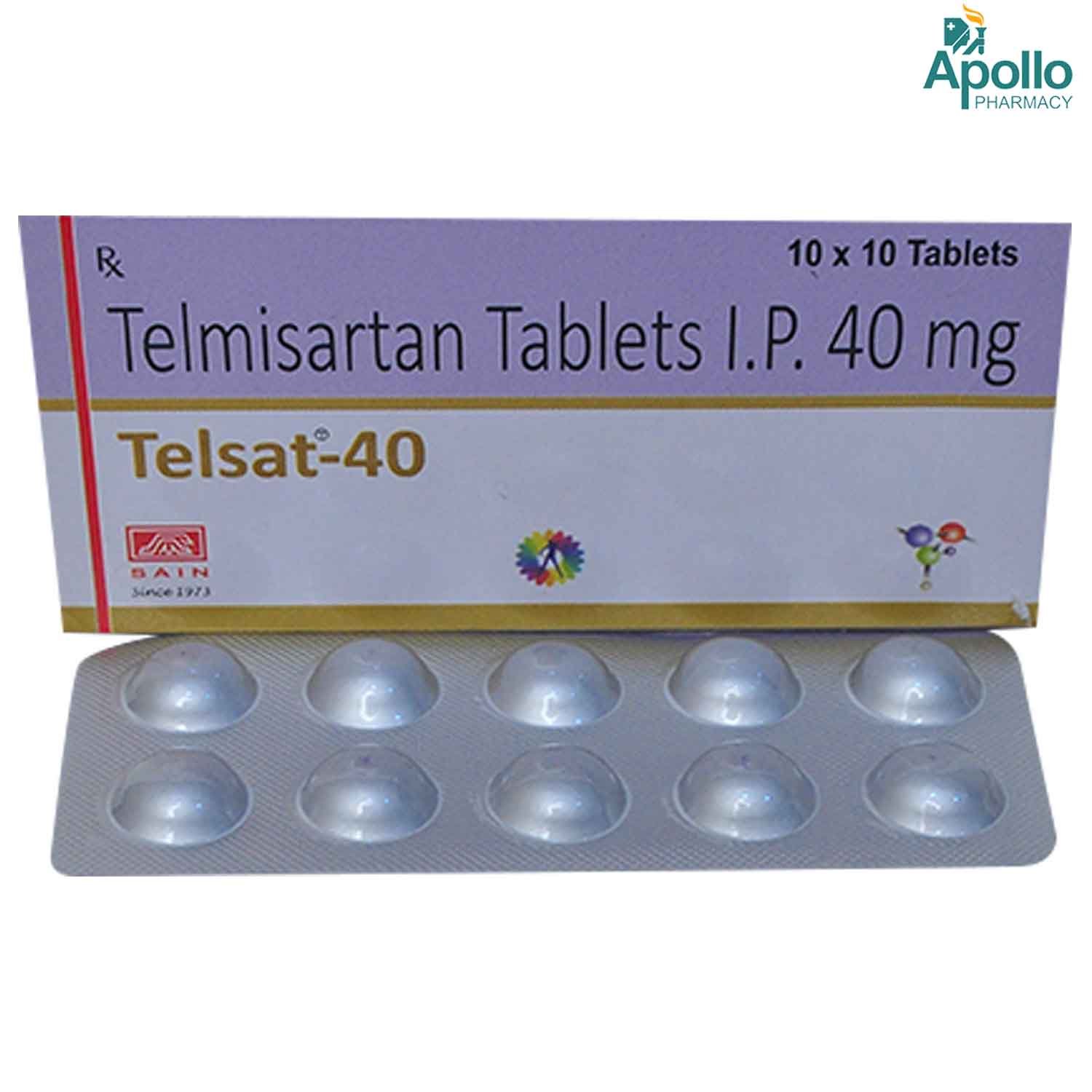 TELSAT 40MG TABLET, Pack of 10 TABLETS TELSAT 40MG TABLET, Pack of 10 TABLETS
