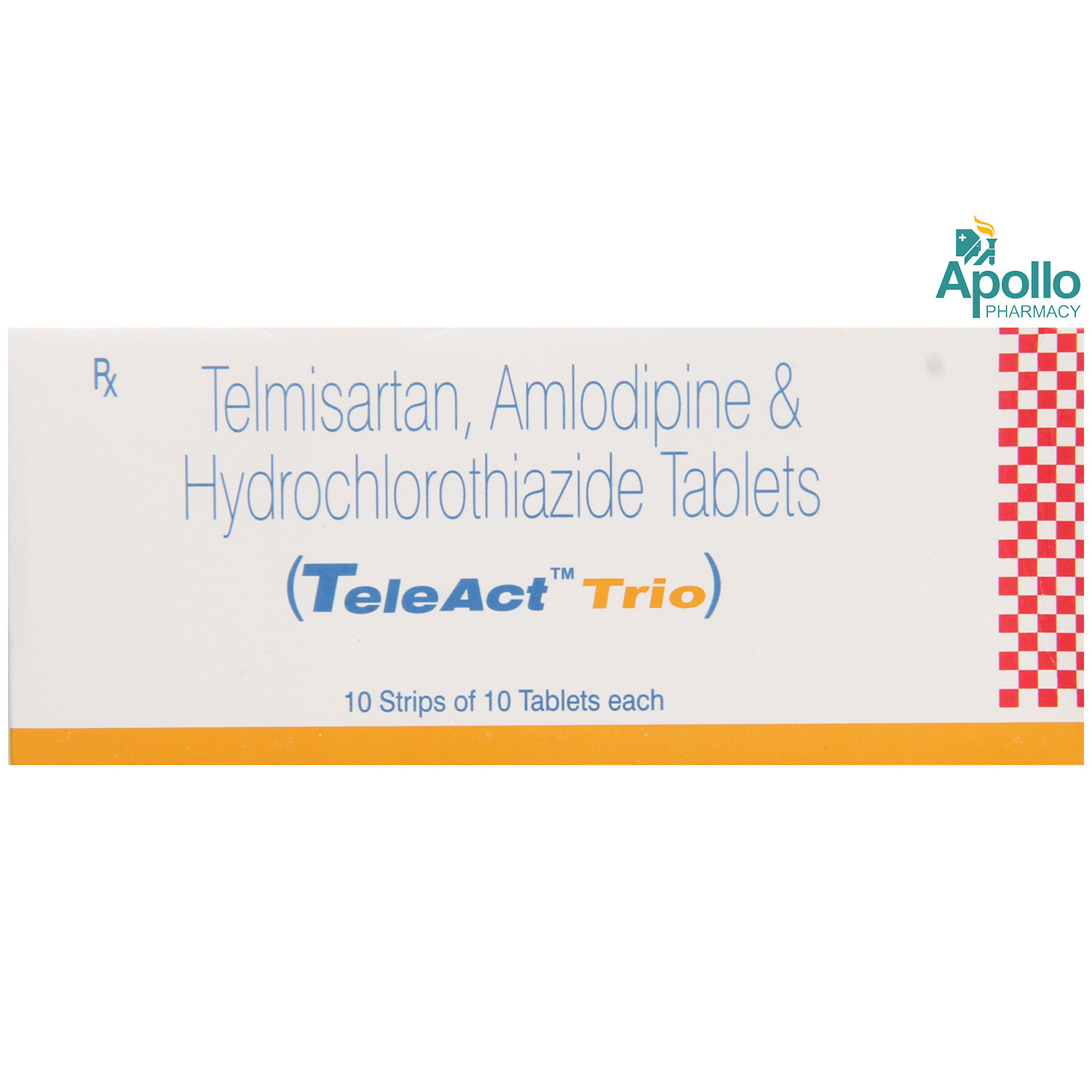 Teleact Trio Tablet 10's, Pack of 10 Teleact Trio Tablet 10's, Pack of 10