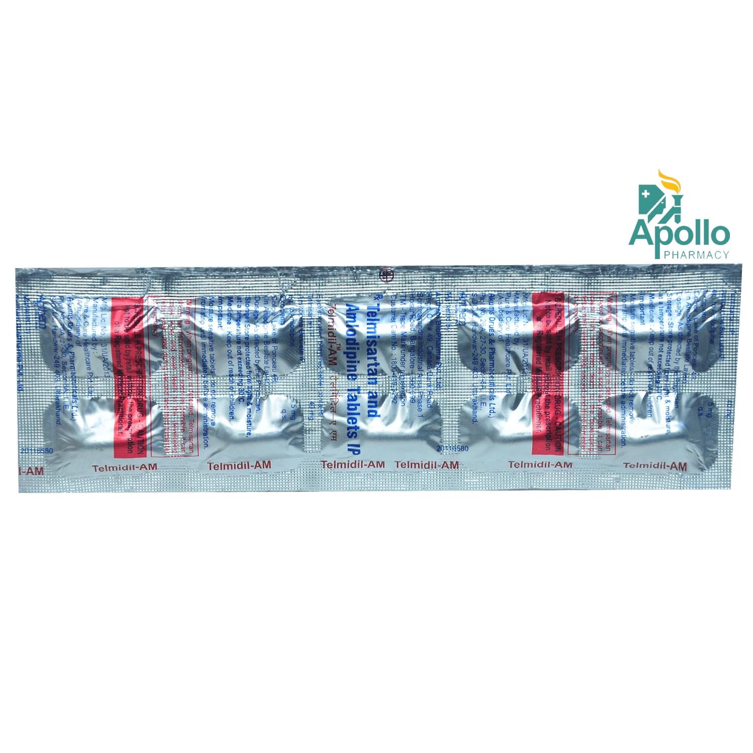 Telmidil AM Tablet 10's, Pack of 10 Telmidil AM Tablet 10's, Pack of 10