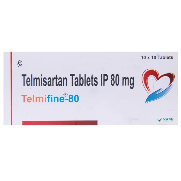 TELMIFINE 80MG TABLET 10'S, Pack of 10 TabletS