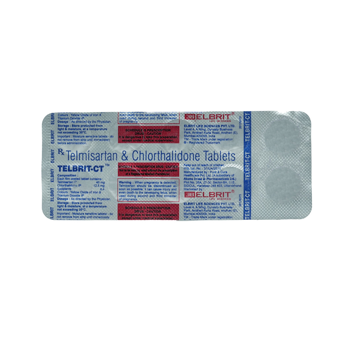 Telbrit CT Tablet 10's, Pack of 10 TabletS Telbrit CT Tablet 10's, Pack of 10 TabletS