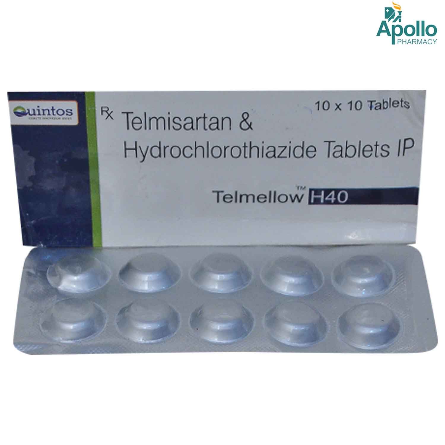 Telmellow H 40 Tablet 10's, Pack of 10 TABLETS Telmellow H 40 Tablet 10's, Pack of 10 TABLETS