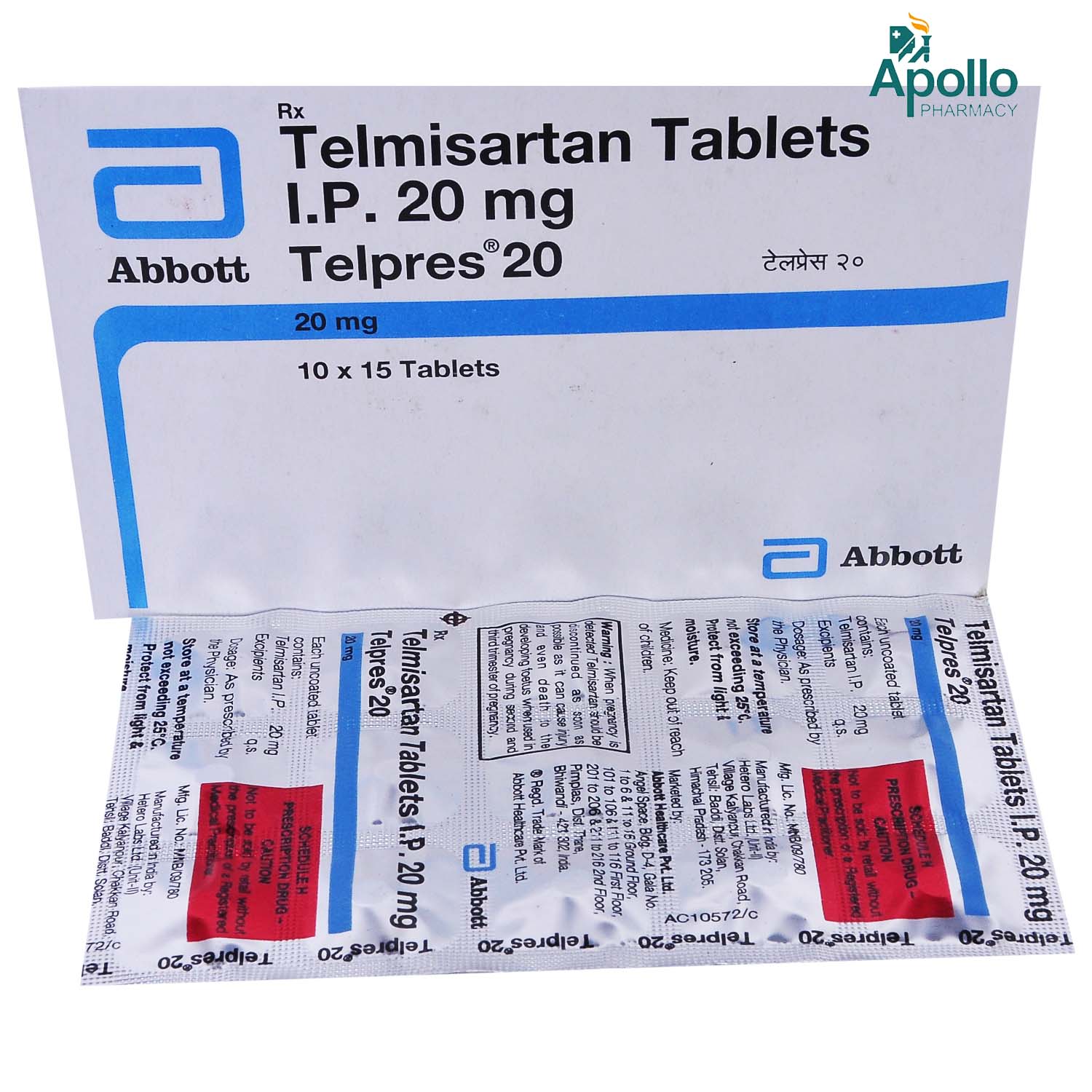 Telpres 20 Tablet 15's, Pack of 15 TABLETS Telpres 20 Tablet 15's, Pack of 15 TABLETS