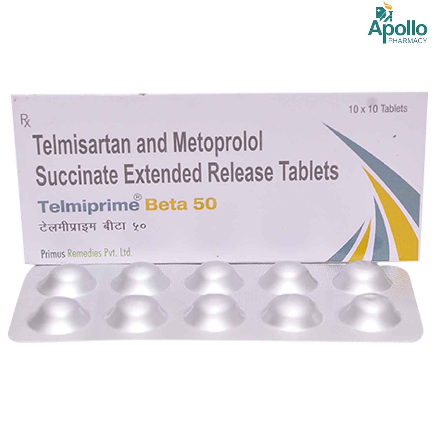 Telmiprime Beta 50 Tablet 10's, Pack of 10 TABLETS Telmiprime Beta 50 Tablet 10's, Pack of 10 TABLETS