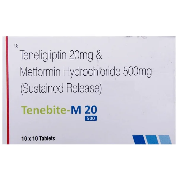 Tenebite-M 20 mg/500 mg Tablet 10's, Pack of 10 TabletS