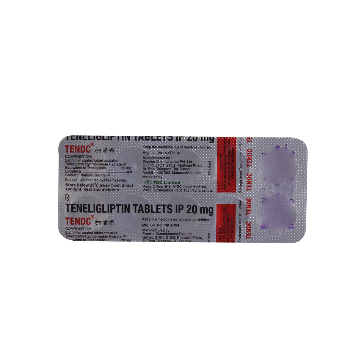TENDC 20MG TABLET 10'S, Pack of 10 TabletS TENDC 20MG TABLET 10'S, Pack of 10 TabletS