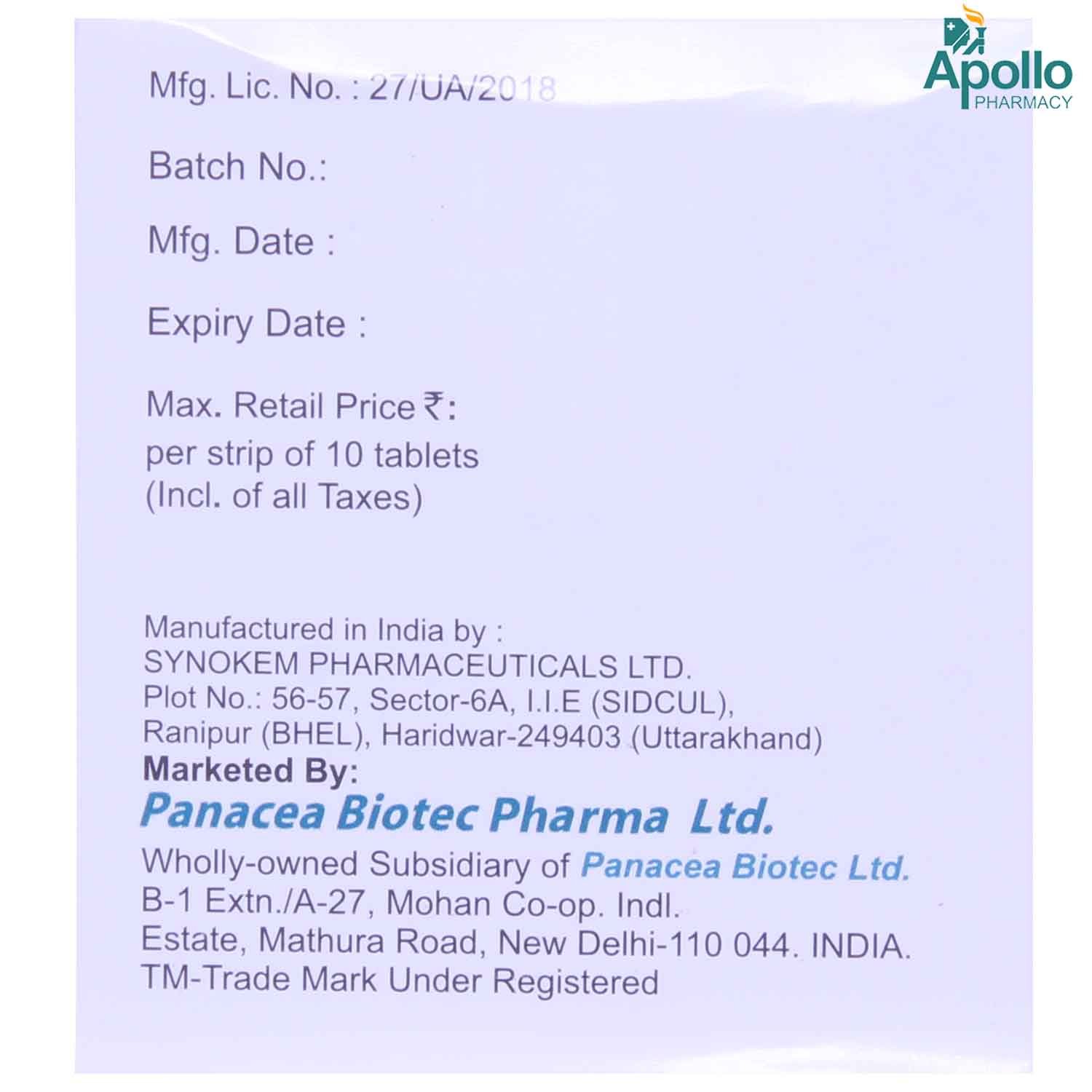 Tenepan-M 500 Tablet 10's, Pack of 10 Tenepan-M 500 Tablet 10's, Pack of 10