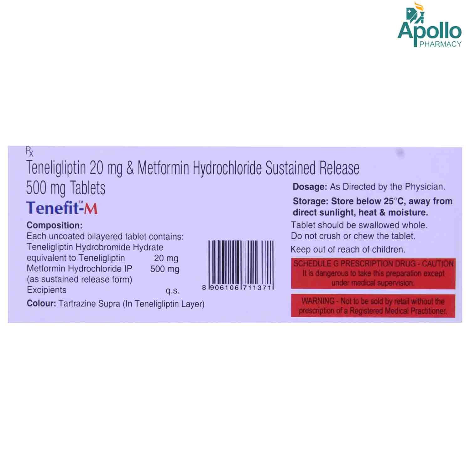 Tenefit M Tablet 10's, Pack of 10 TABLETS Tenefit M Tablet 10's, Pack of 10 TABLETS