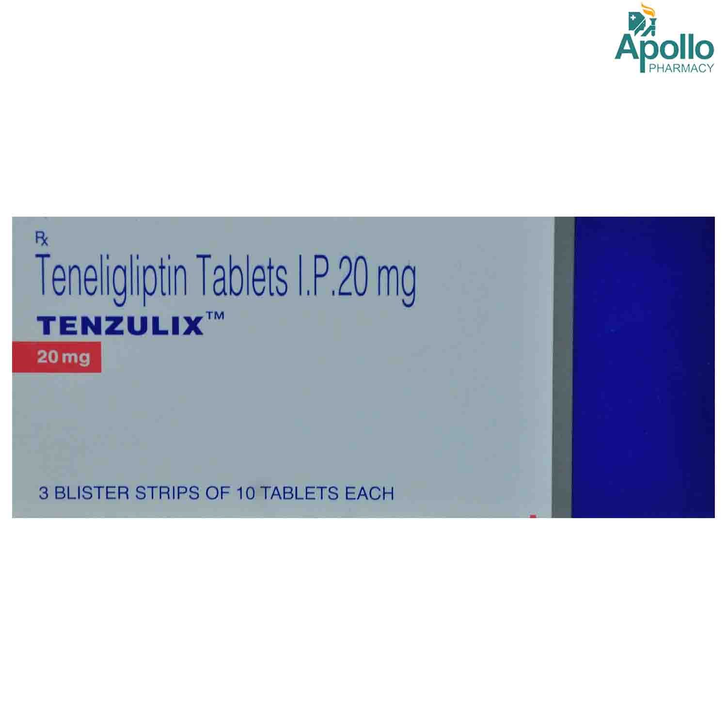 Buy TENZULIX 20MG TABLET 10'S Online