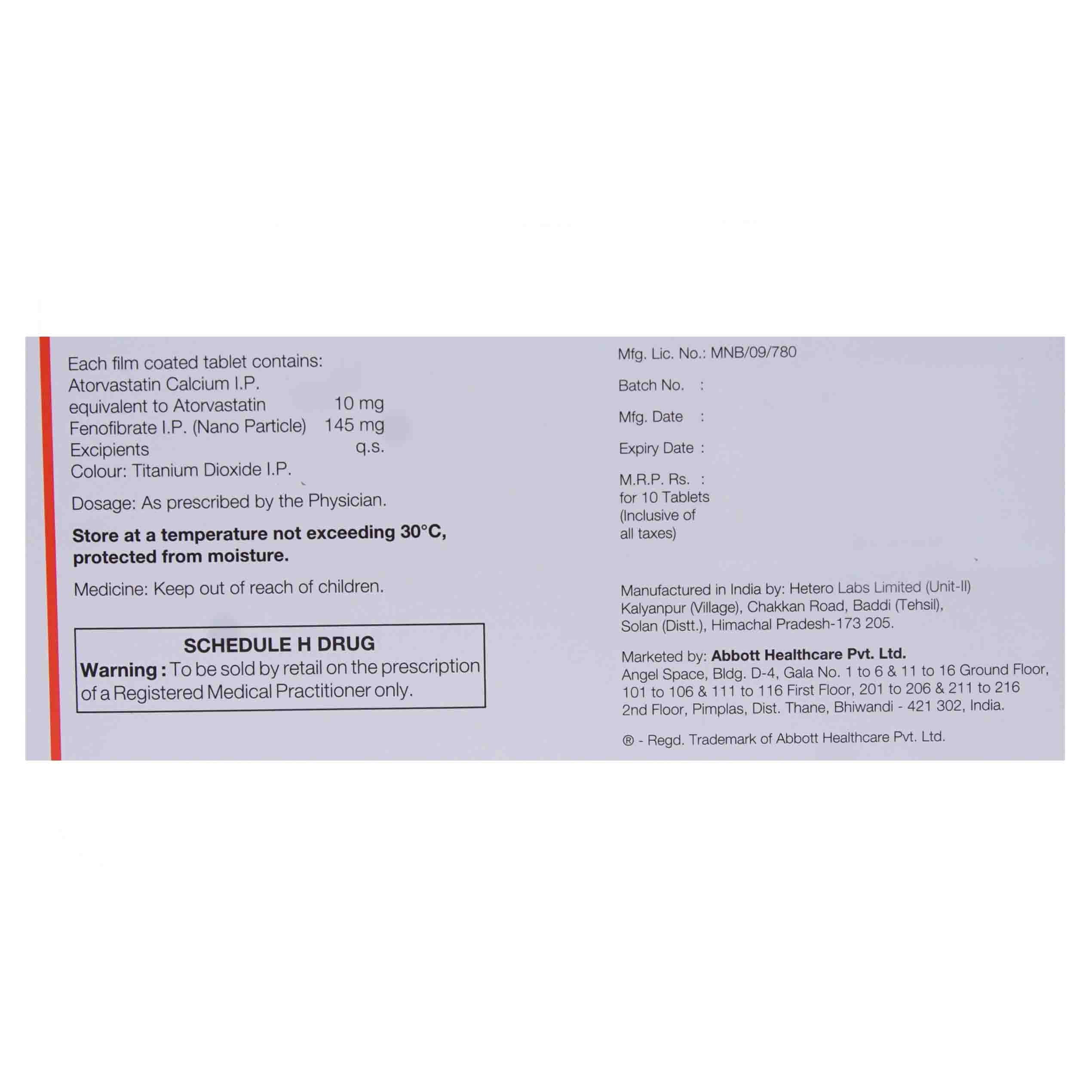 TG Goal 145 Tablet 10's, Pack of 10 TABLETS TG Goal 145 Tablet 10's, Pack of 10 TABLETS