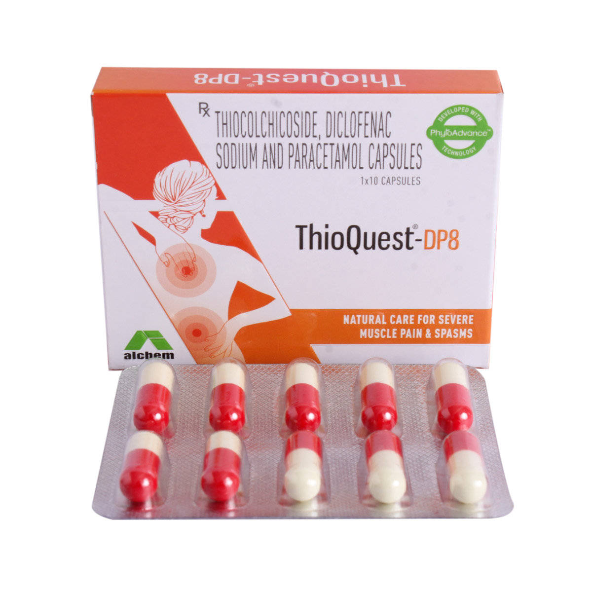 Thioquest Dp 8mg Tablet 10's, Pack of 10 Thioquest Dp 8mg Tablet 10's, Pack of 10