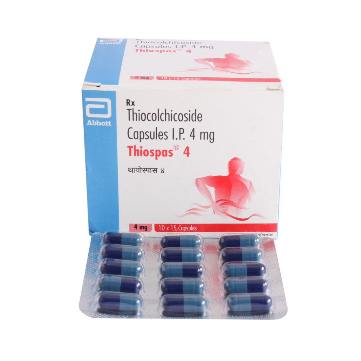 Thiospas 4 Capsule 15's, Pack of 15 CapsuleS Thiospas 4 Capsule 15's, Pack of 15 CapsuleS