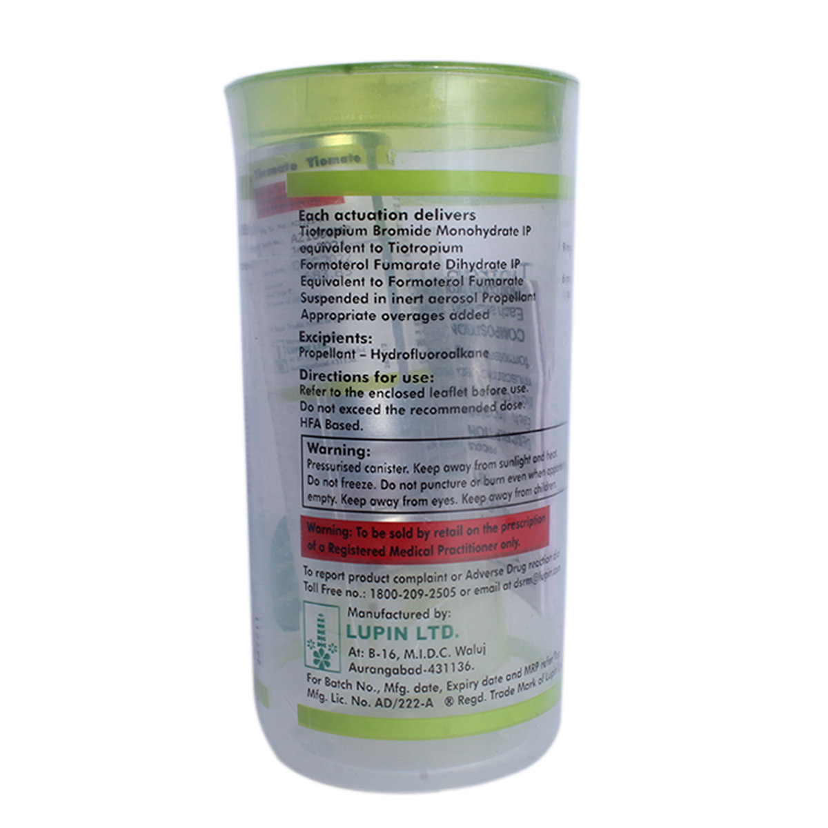 Tiomate Transaler, Pack of 1 INHALER Tiomate Transaler, Pack of 1 INHALER