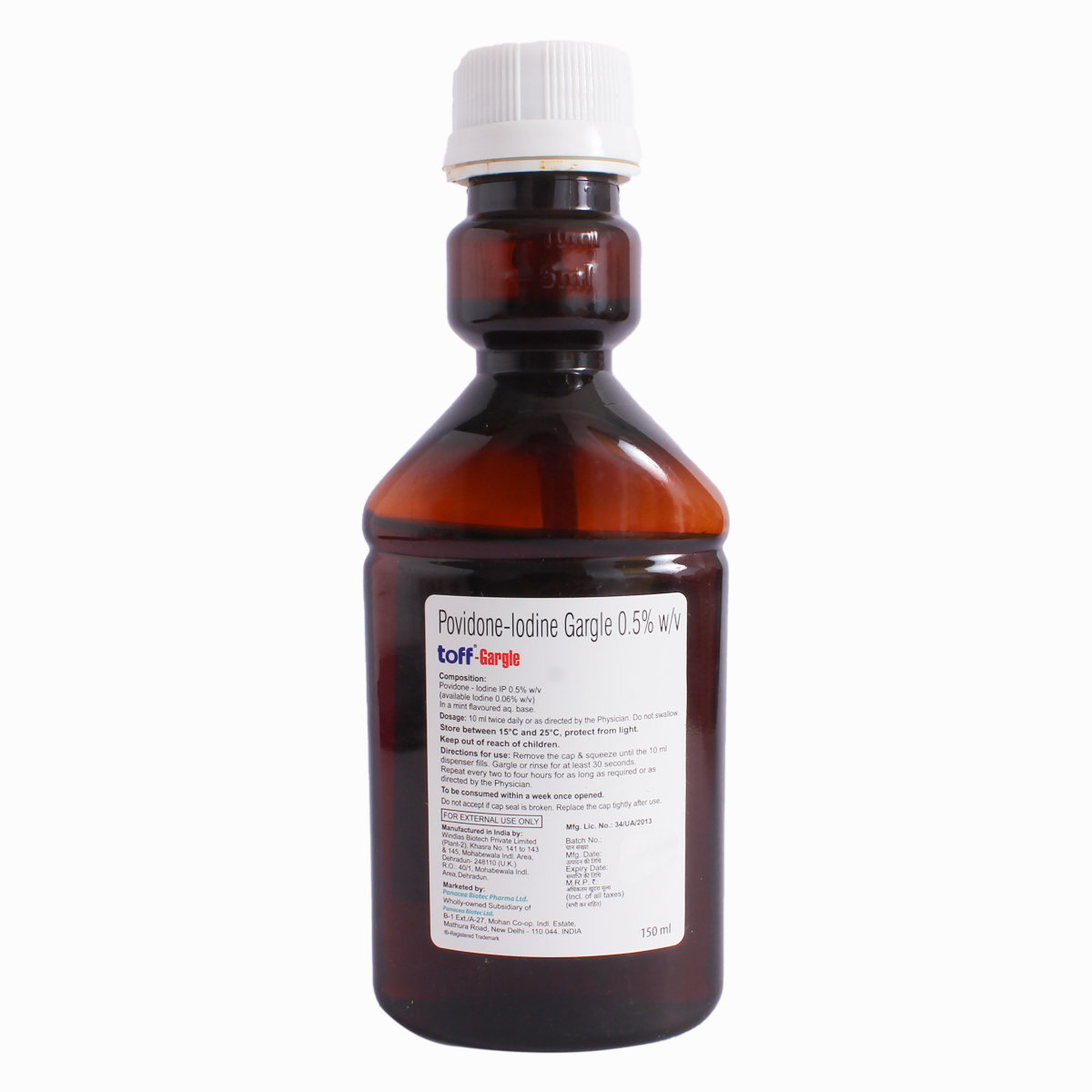 Toff Mint Flavour Gargle 150 ml, Pack of 1 GARGLE Toff Mint Flavour Gargle 150 ml, Pack of 1 GARGLE
