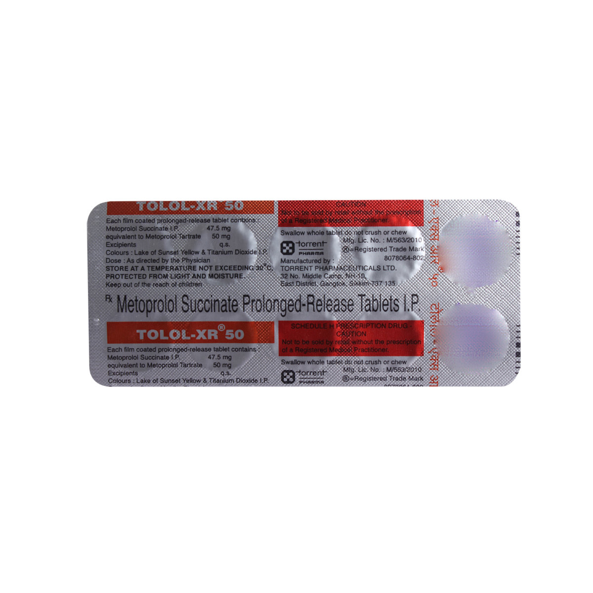 Tolol XR 50 Tablet 10's, Pack of 10 TABLETS Tolol XR 50 Tablet 10's, Pack of 10 TABLETS