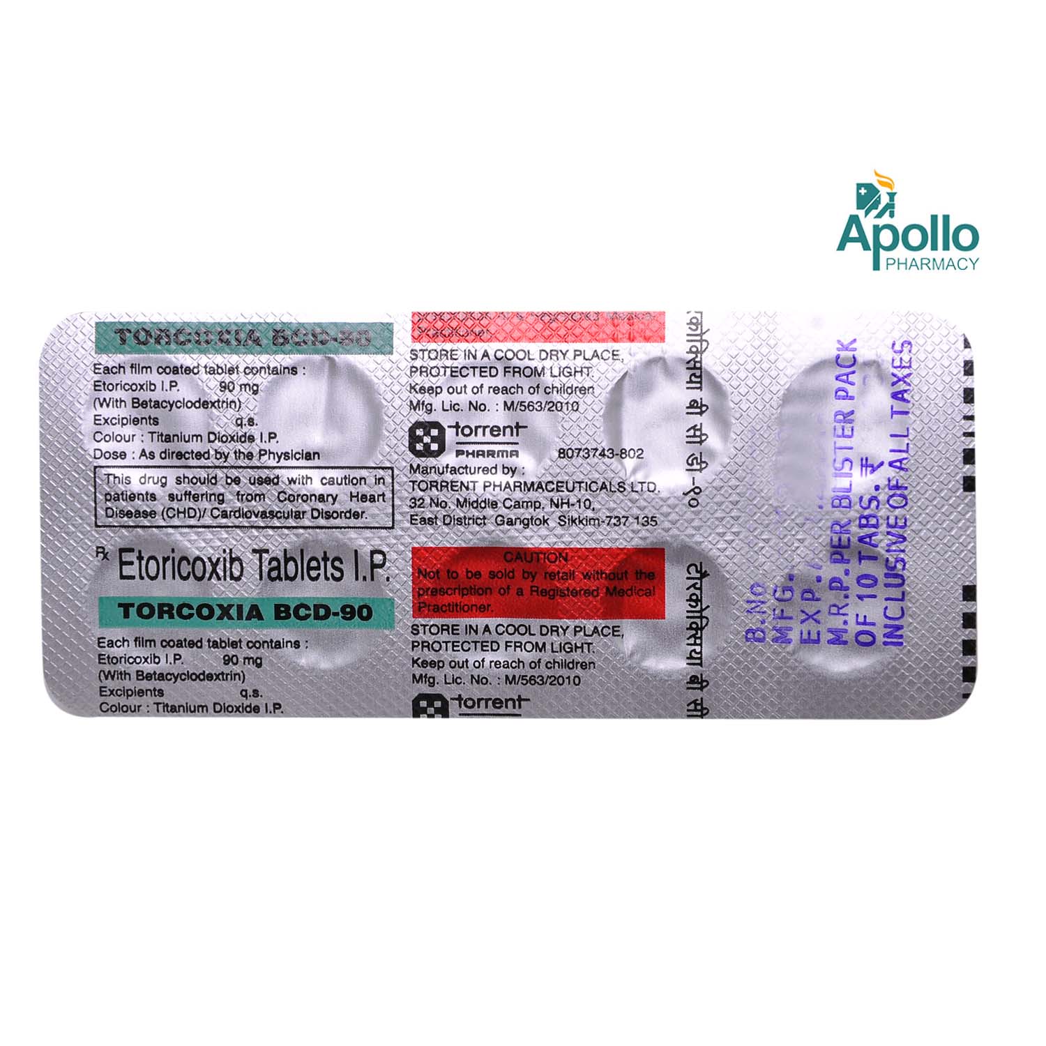 Torcoxia BCD-90 Tablet 10's, Pack of 10 TabletS Torcoxia BCD-90 Tablet 10's, Pack of 10 TabletS