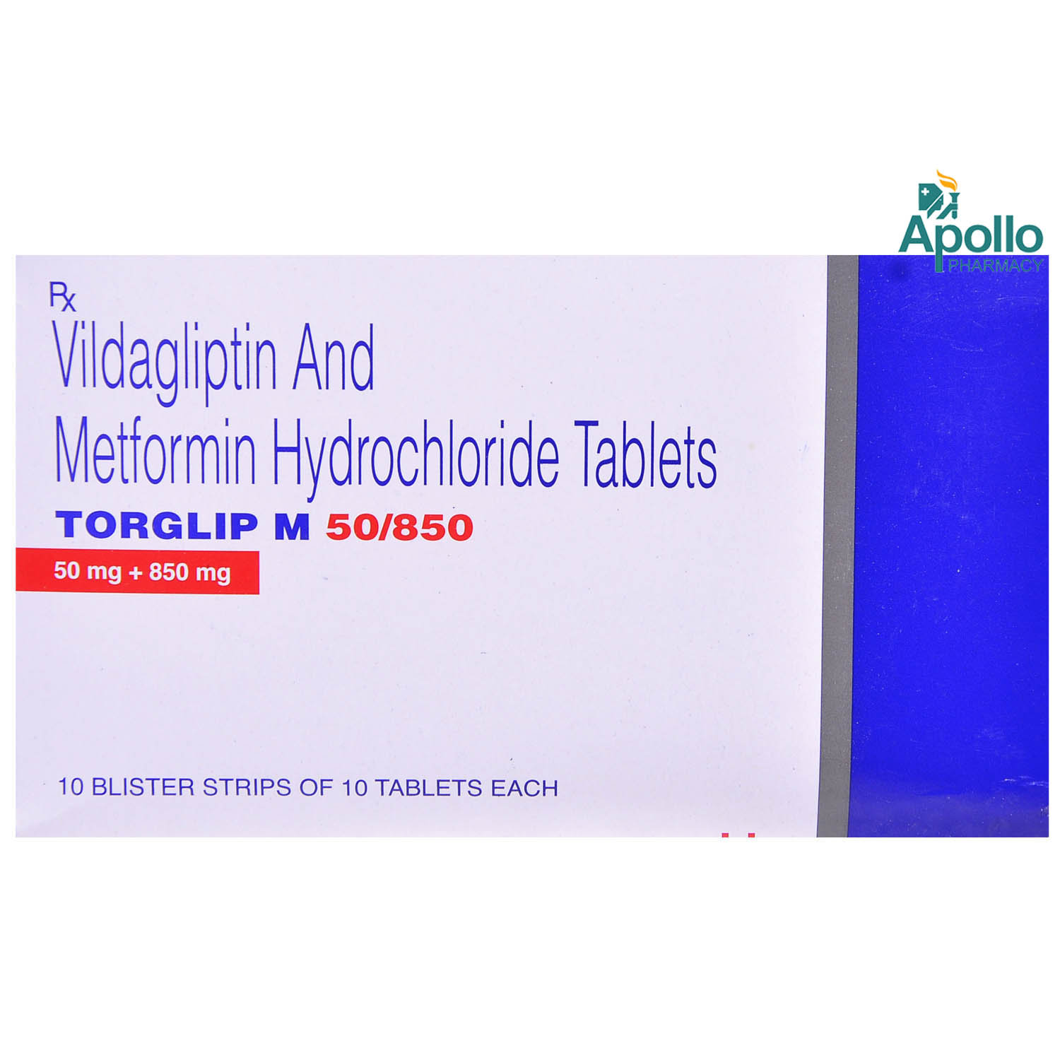 Torglip M 50/850 Tablet 10's, Pack of 10 TABLETS Torglip M 50/850 Tablet 10's, Pack of 10 TABLETS