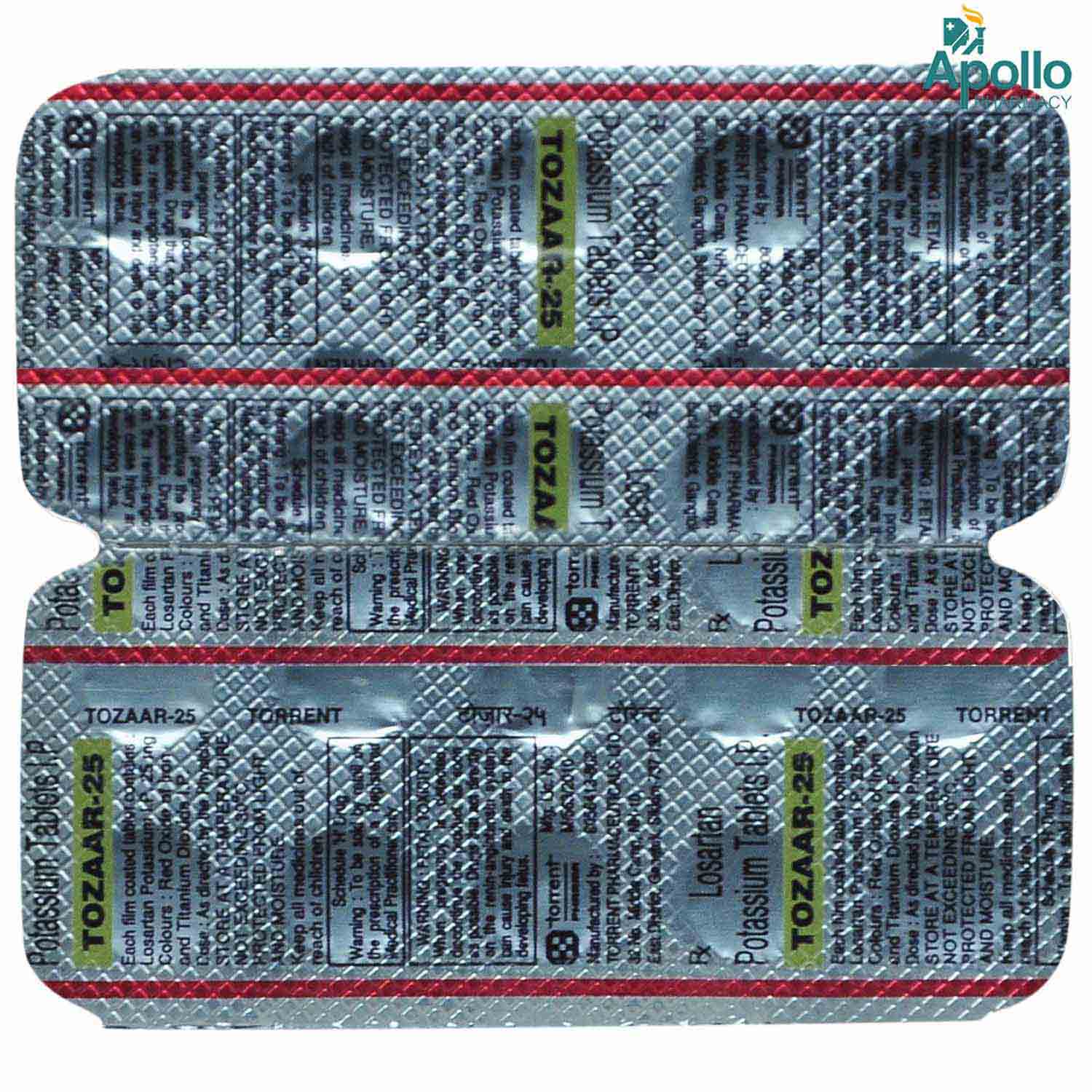 Tozaar-25 Tablet 10's, Pack of 10 TABLETS Tozaar-25 Tablet 10's, Pack of 10 TABLETS