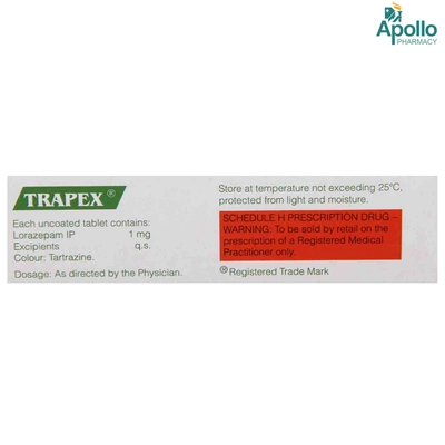 TRAPEX 1MG TABLET, Pack of 10 TABLETS