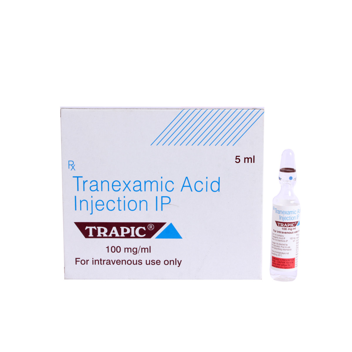 TRAPIC 100MG INJECTION 5ML, Pack of 1 Injection TRAPIC 100MG INJECTION 5ML, Pack of 1 Injection
