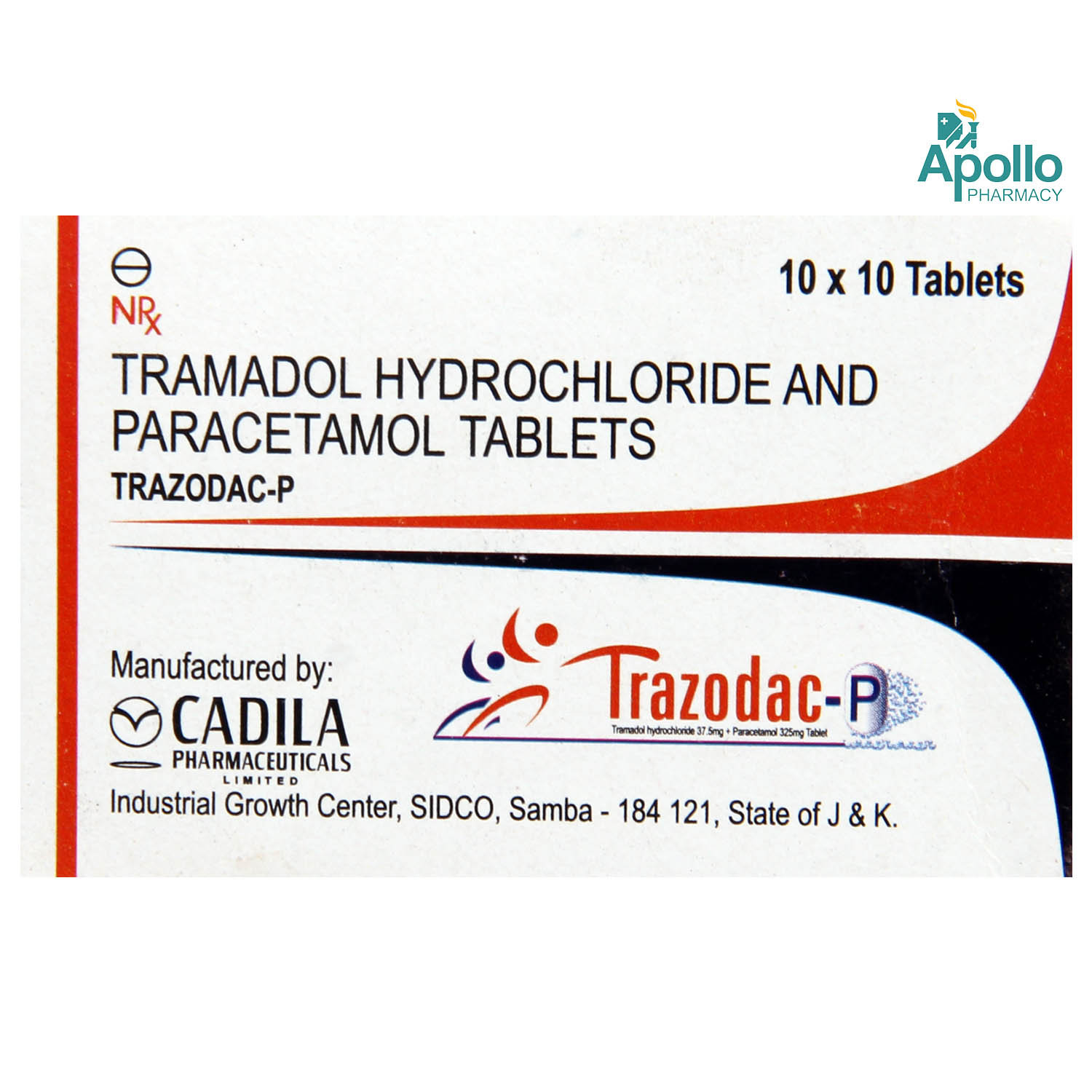 TRAZODAC P TABLET 10`S, Pack of 10 TRAZODAC P TABLET 10`S, Pack of 10